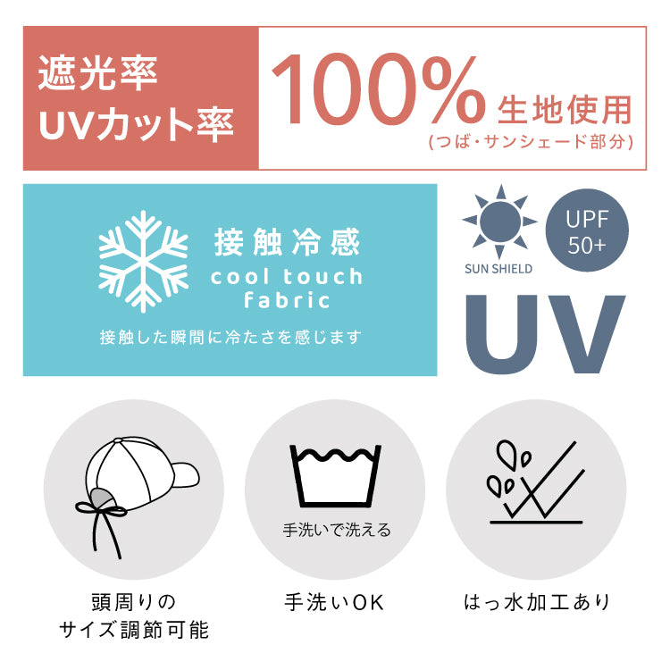 【Wpc.公式】帽子 UVカット 接触冷感キャップ UVキャップ 遮光 軽量 コンパクト 洗える レディース（ブラック） ブラック