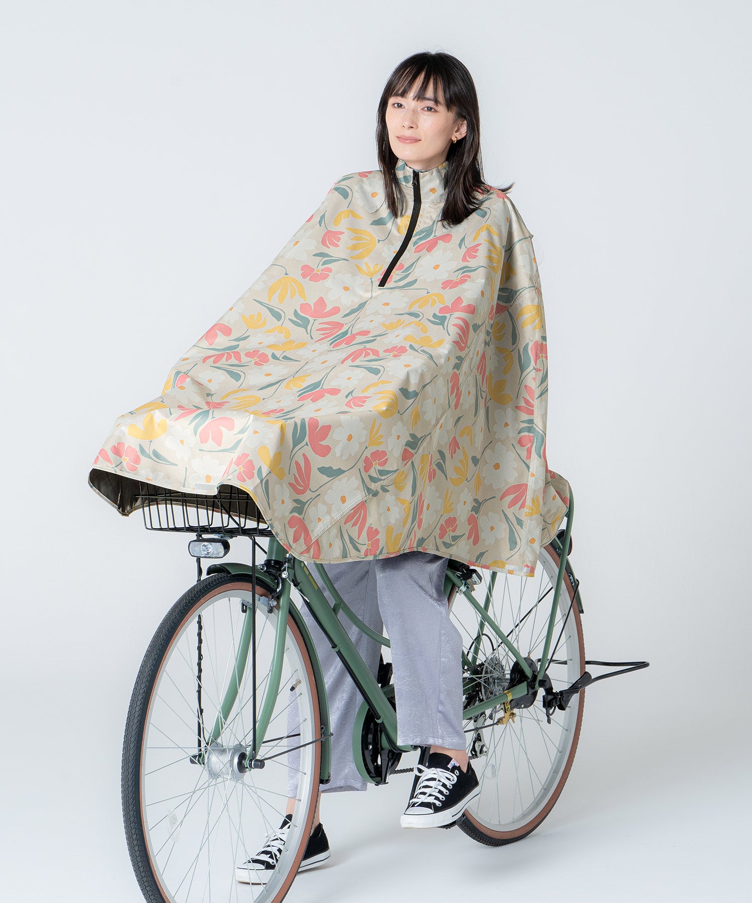 【Wpc.公式】自行車用雨具 Chari-PonPon 防潑水 防水 女士雨 poncho