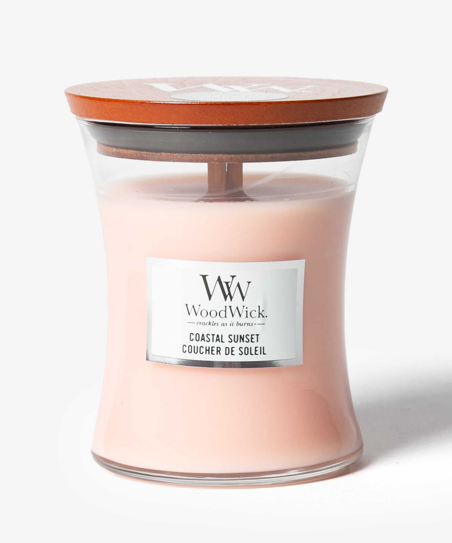 ウッドウィック WoodWick ウッドウィック WoodWick JAR HOURGLASS MEDIUM キャンドル M ユニセックス アロマ 香り ルームフレグランス HOME FRAGRANCE 【返品不可商品】 （バニラ＆シーソルト） バニラ＆シーソルト
