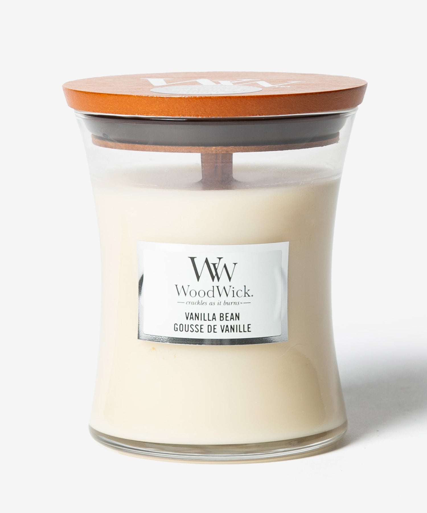 ウッドウィック WoodWick ウッドウィック WoodWick JAR HOURGLASS MEDIUM キャンドル M ユニセックス アロマ 香り ルームフレグランス HOME FRAGRANCE 【返品不可商品】 （バニラ＆シーソルト） バニラ＆シーソルト