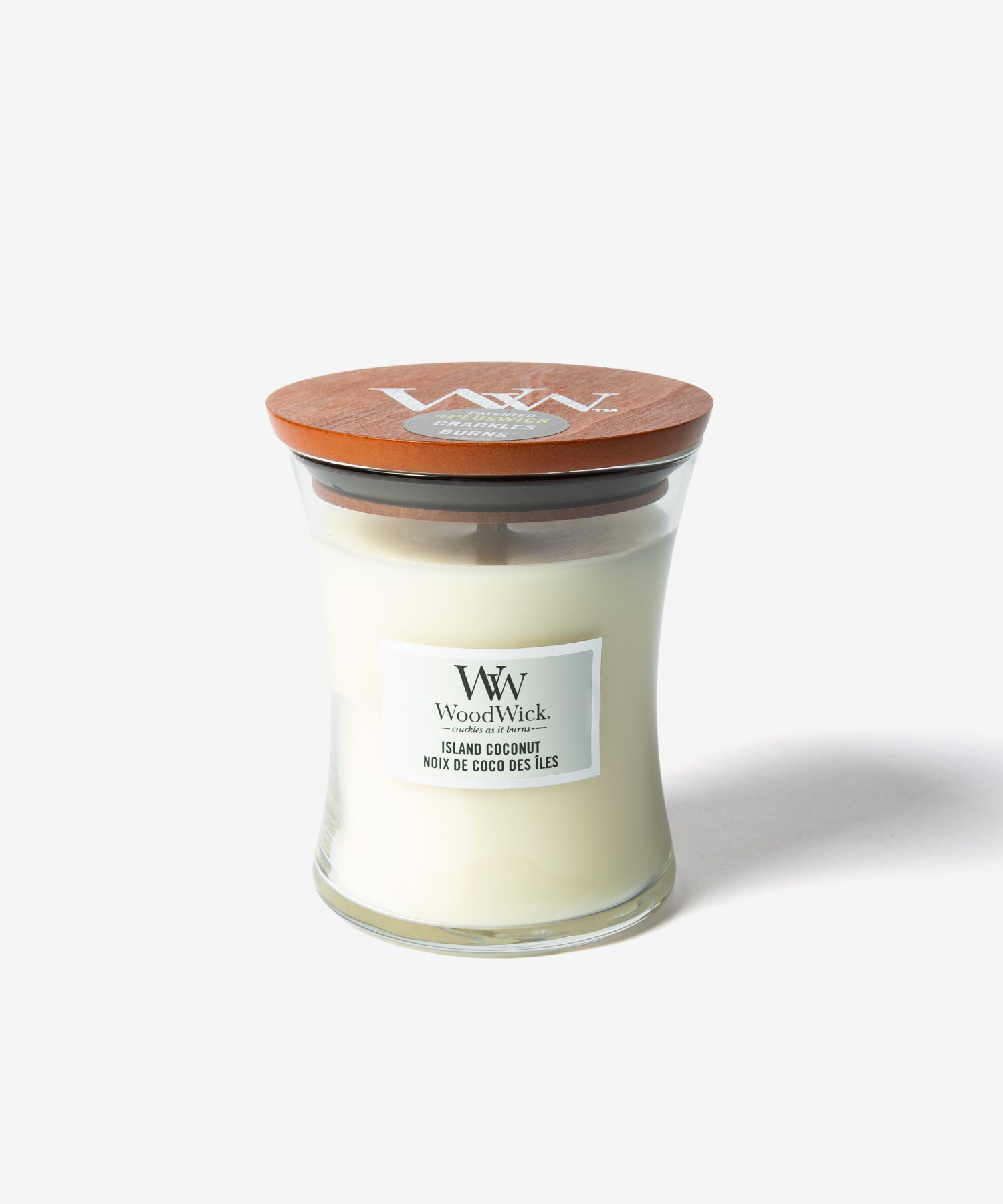 ウッドウィック WoodWick ウッドウィック WoodWick JAR HOURGLASS MEDIUM キャンドル M ユニセックス アロマ 香り ルームフレグランス HOME FRAGRANCE 【返品不可商品】 （アイランドココナッツ） アイランドココナッツ