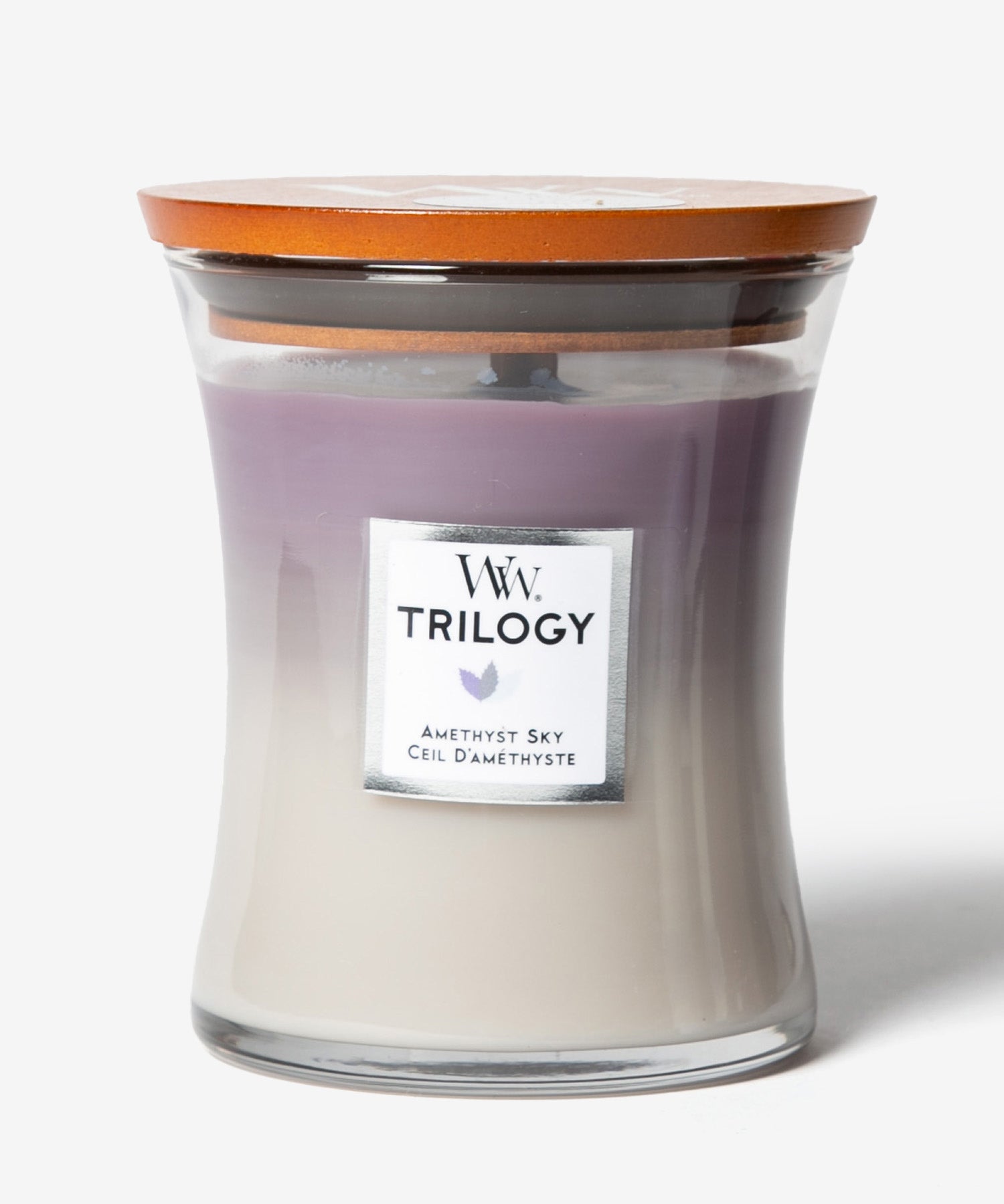 ウッドウィック WoodWick ウッドウィック WoodWick TRILOGY JAR HOURGLASS MEDIUM キャンドル M ユニセックス アロマ 香り ルームフレグランス HOME FRAGRANCE【返品不可商品】 （アメジストスカイ） アメジストスカイ