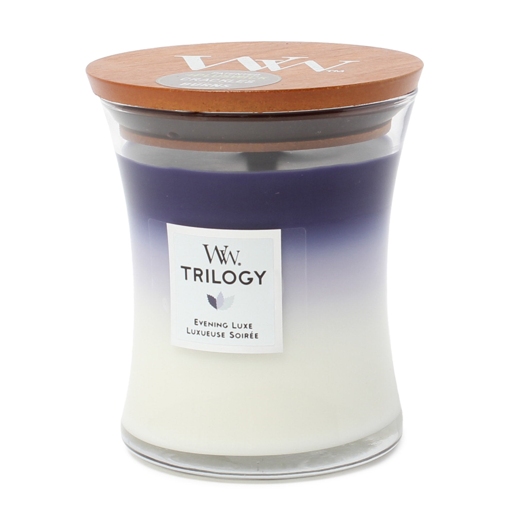 ウッドウィック WoodWick トリロジージャーM キャンドル 【返品不可商品】 （イヴニングリュクス） イヴニングリュクス
