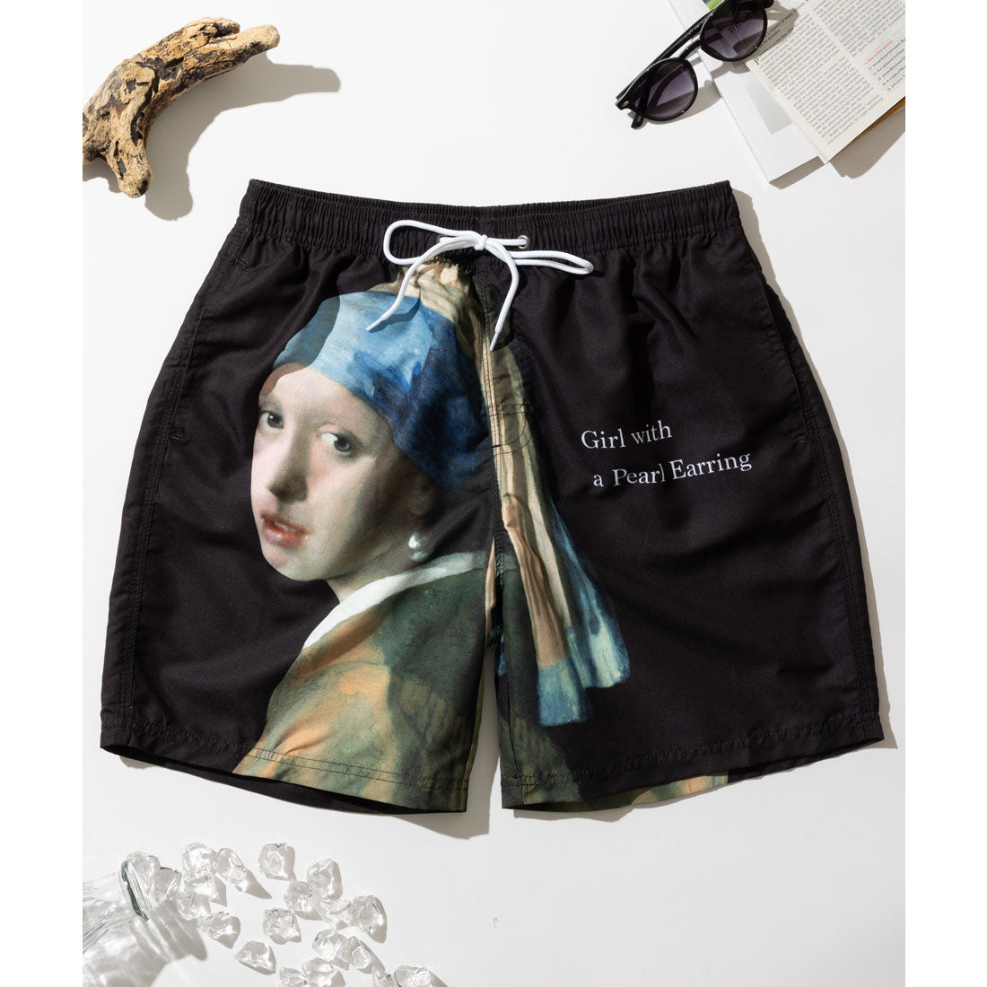 ウィットビーウェア Whitby Wear 名画デザインサーフパンツ 海パン 速乾 水着 水陸両用 スイムショート 【返品不可商品】