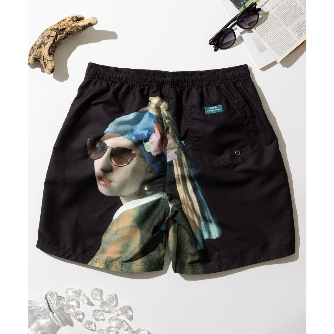 ウィットビーウェア Whitby Wear 名画デザインサーフパンツ 海パン 速乾 水着 水陸両用 スイムショート 【返品不可商品】