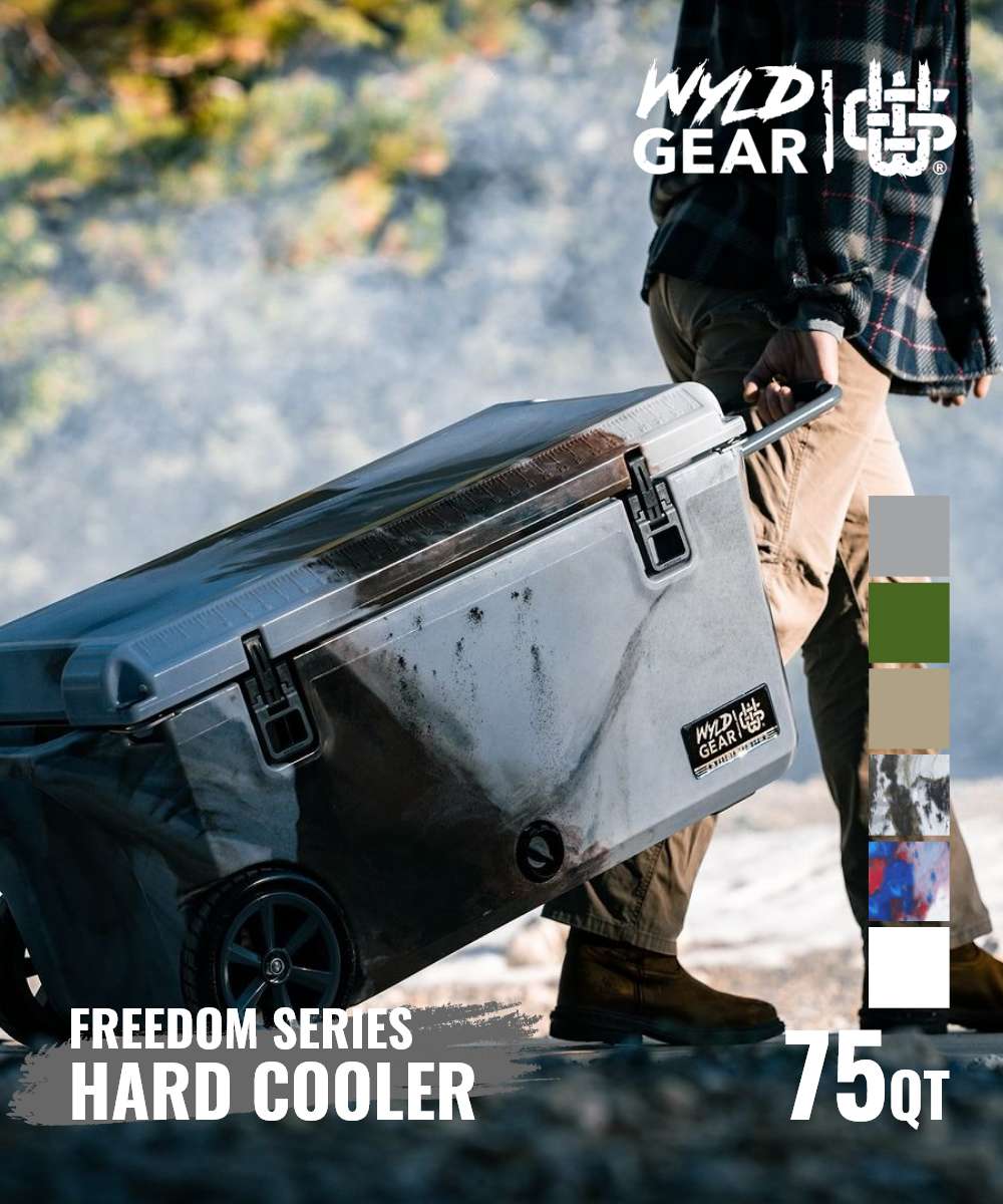 野外裝備 WyLD GEAR 野外裝備 WYLD GEAR 硬式冷卻器 FREEDOM 系列 75 QT 冷卻器 男女皆宜 休閒 露營用品 美國製造