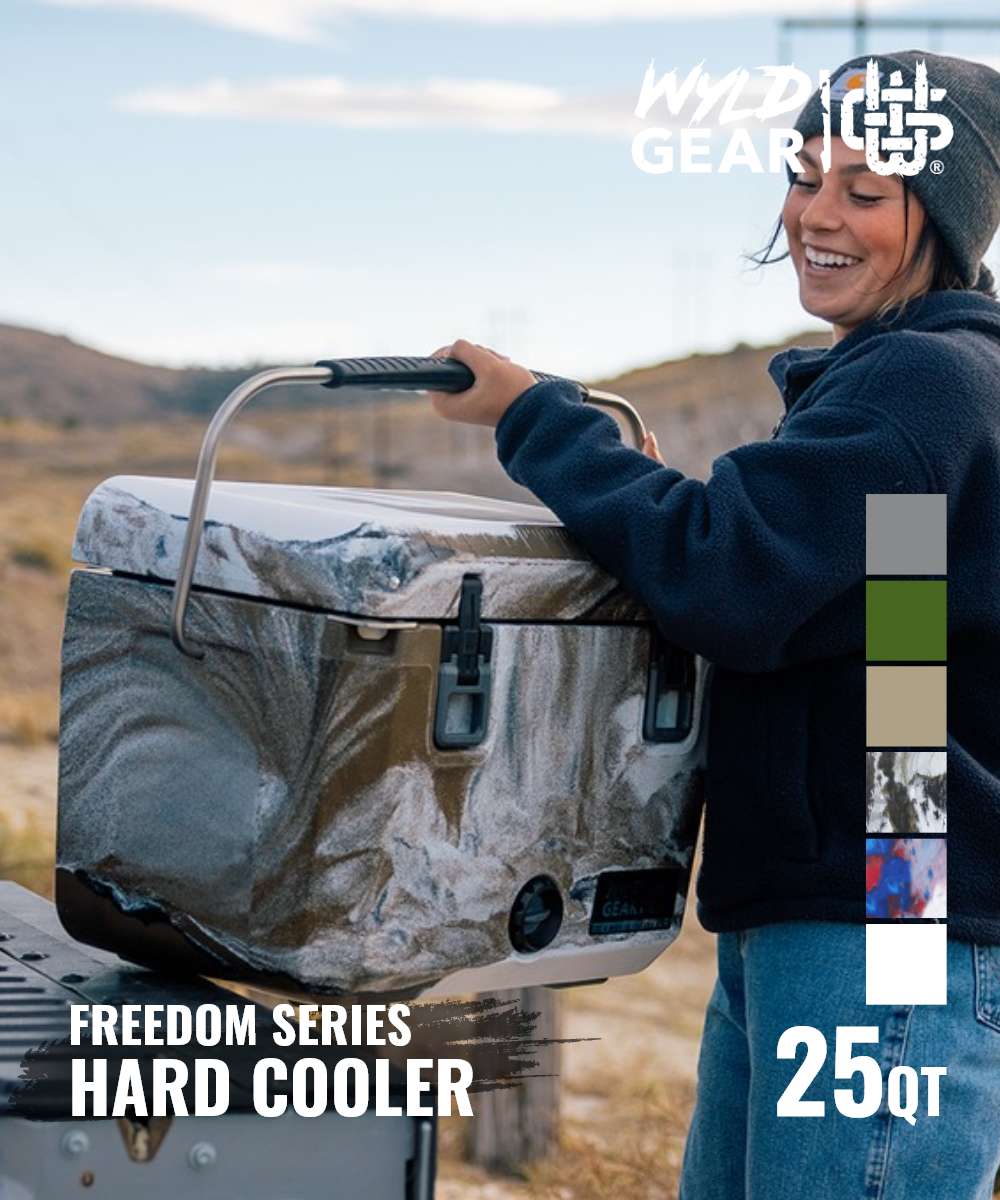 野外裝備 WyLD GEAR 野外裝備 WYLD GEAR 硬冷卻器 FREEDOM 系列 25 QT 冷卻器 男女皆宜 休閒 露營用品 美國製造