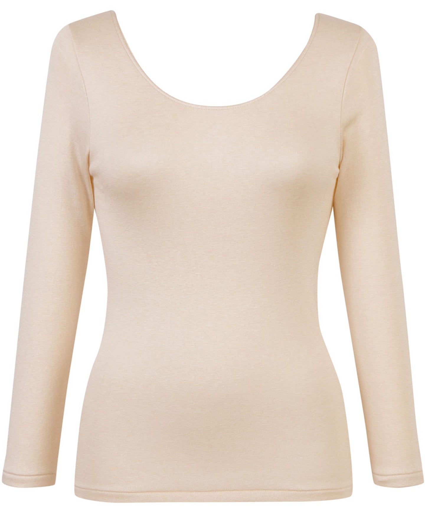 ウイング Wing あったかインナー 綿混 裏起毛 よく伸びる素材 【ラクのびサーモ】 8分袖 長袖 秋 冬,BE