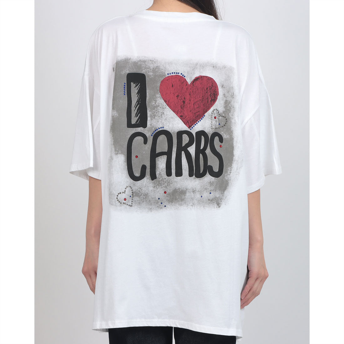 ワンネス ブル Wanneseu B.R.U 平成レトロラインストーンTシャツ （ホワイト系その他2） ホワイト系その他2