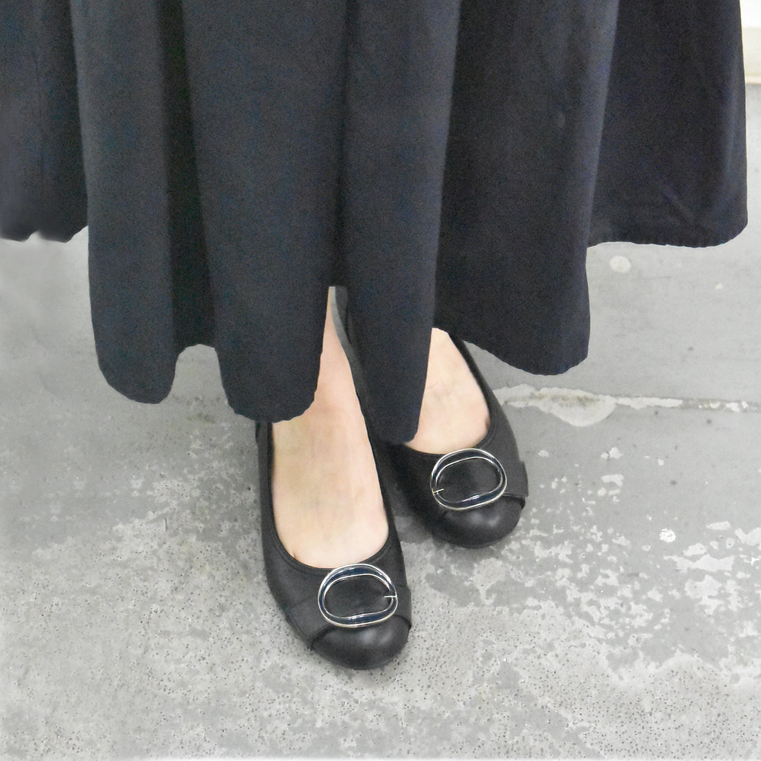 ワシントンフットハッピー WASHINGTON Foot Happy WASHINGTON FootHappy 晴雨兼用 バックルデザインパンプス