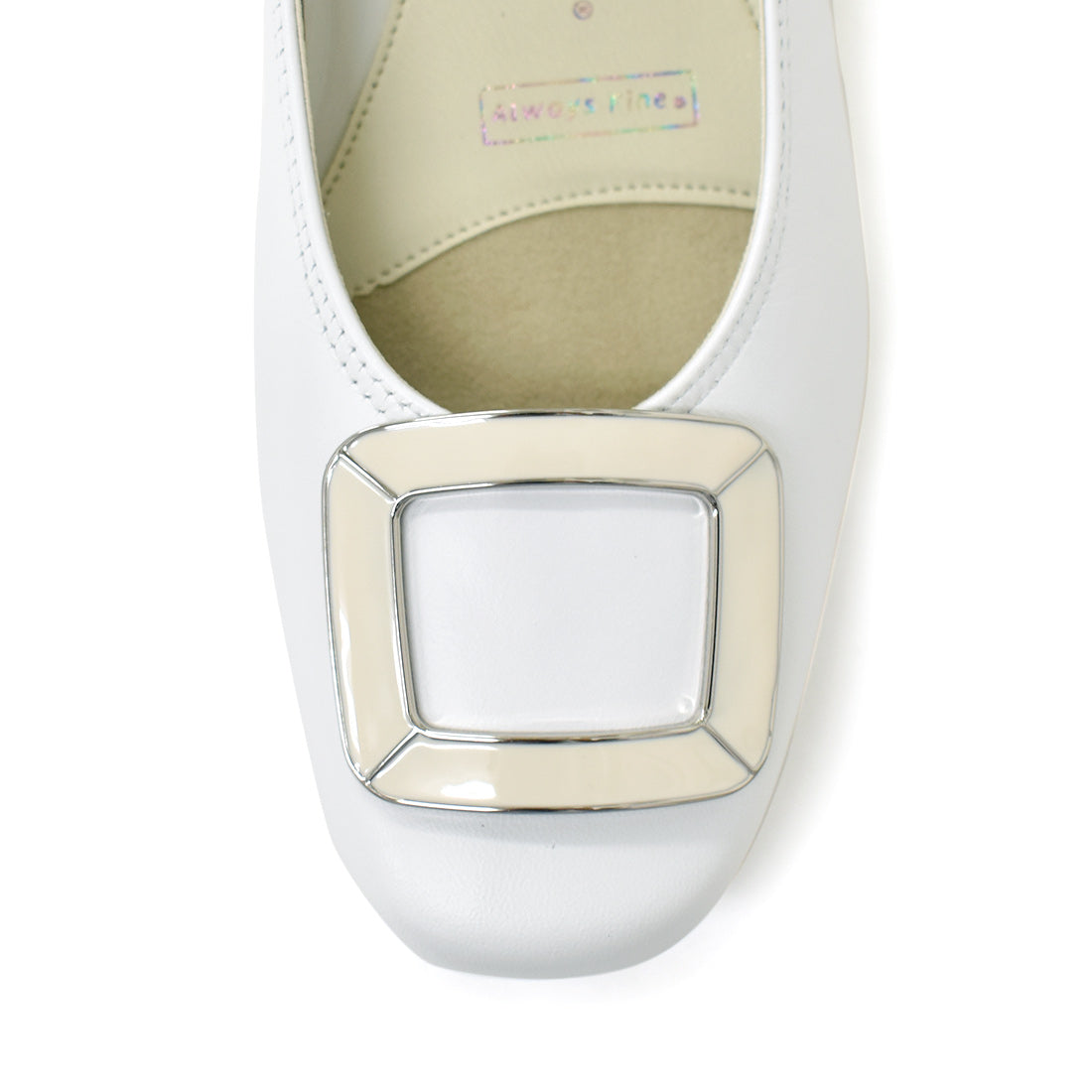 ワシントンフットハッピー WASHINGTON Foot Happy WASHINGTON FootHappy 晴雨兼用バックルモチーフパンプス