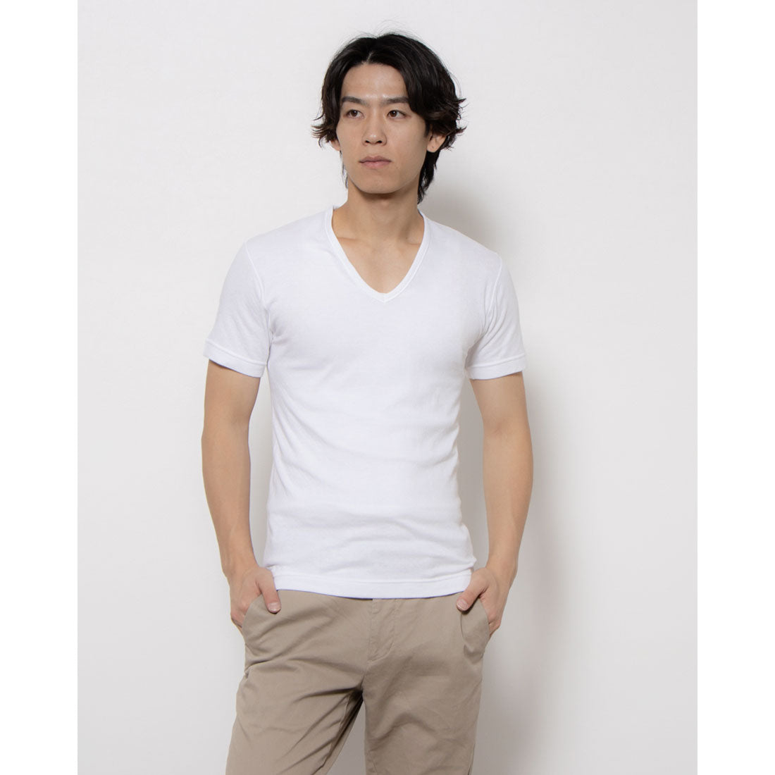 Walking Systema WS Short Sleeve V-Neck / Cotton Heat Generation