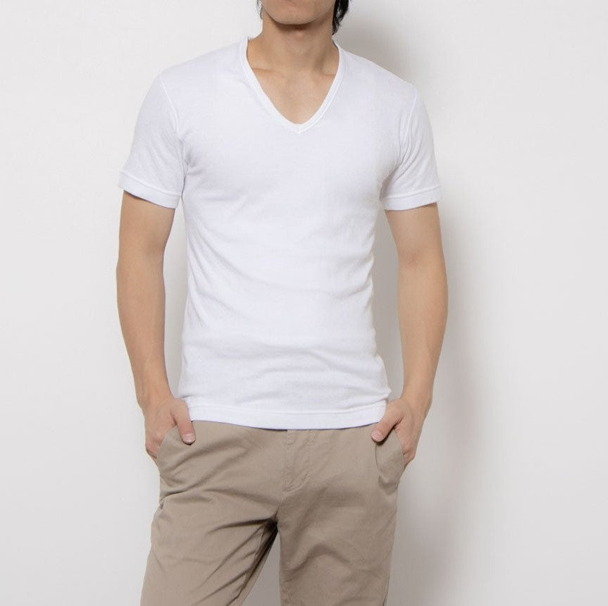 Walking Systema WS Short Sleeve V-Neck / Cotton Heat Generation