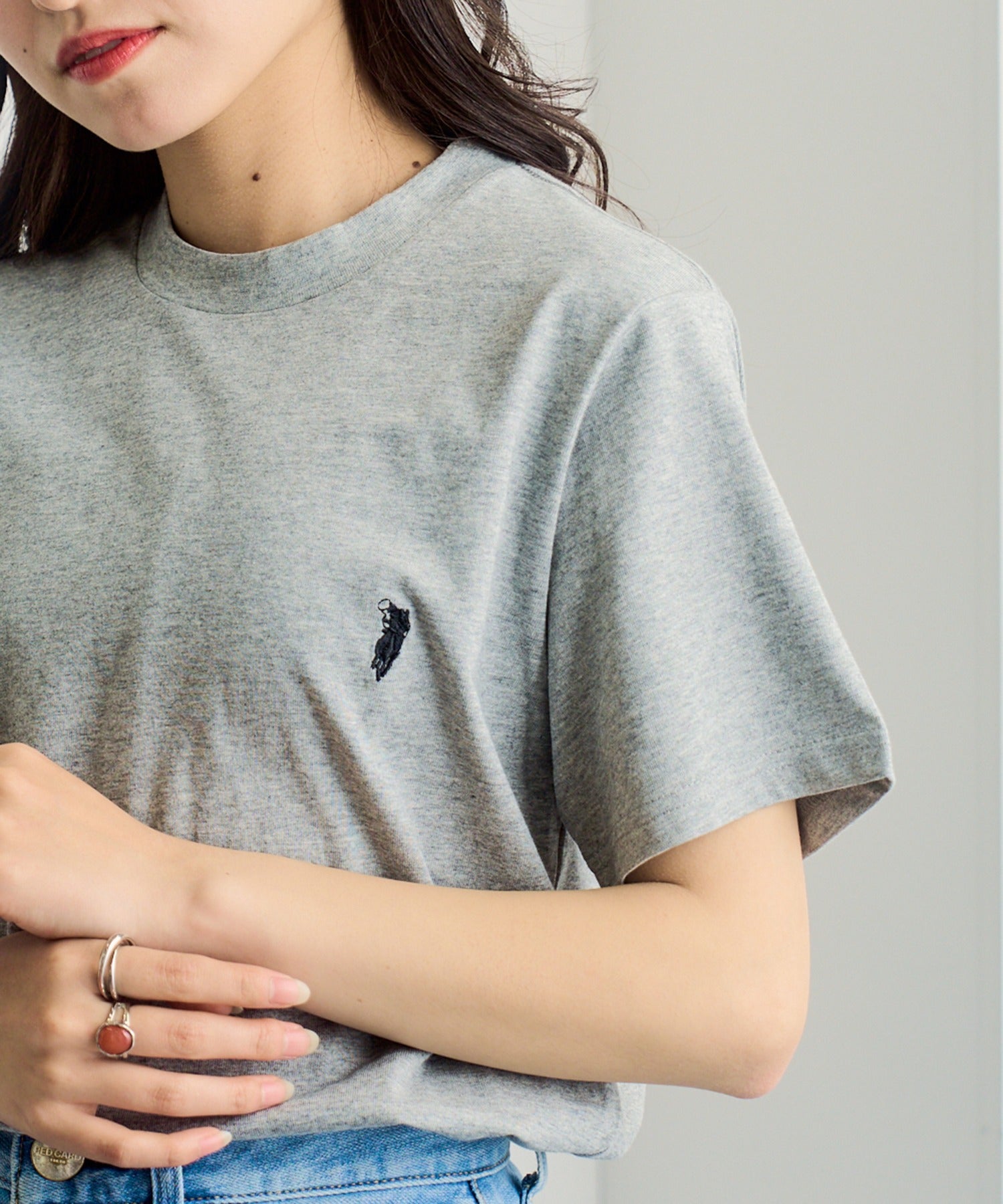 ウエスタンポロテキサス WESTERN POLO TEXAS 別注ワッペン半袖Tシャツ （グレー） グレー