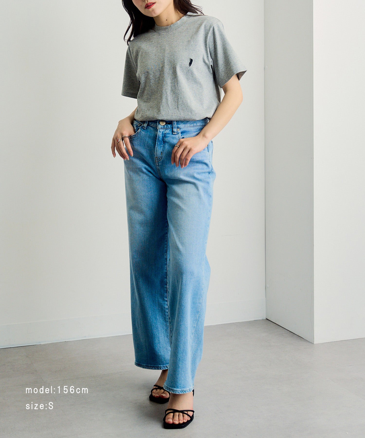 ウエスタンポロテキサス WESTERN POLO TEXAS 別注ワッペン半袖Tシャツ （グレー） グレー