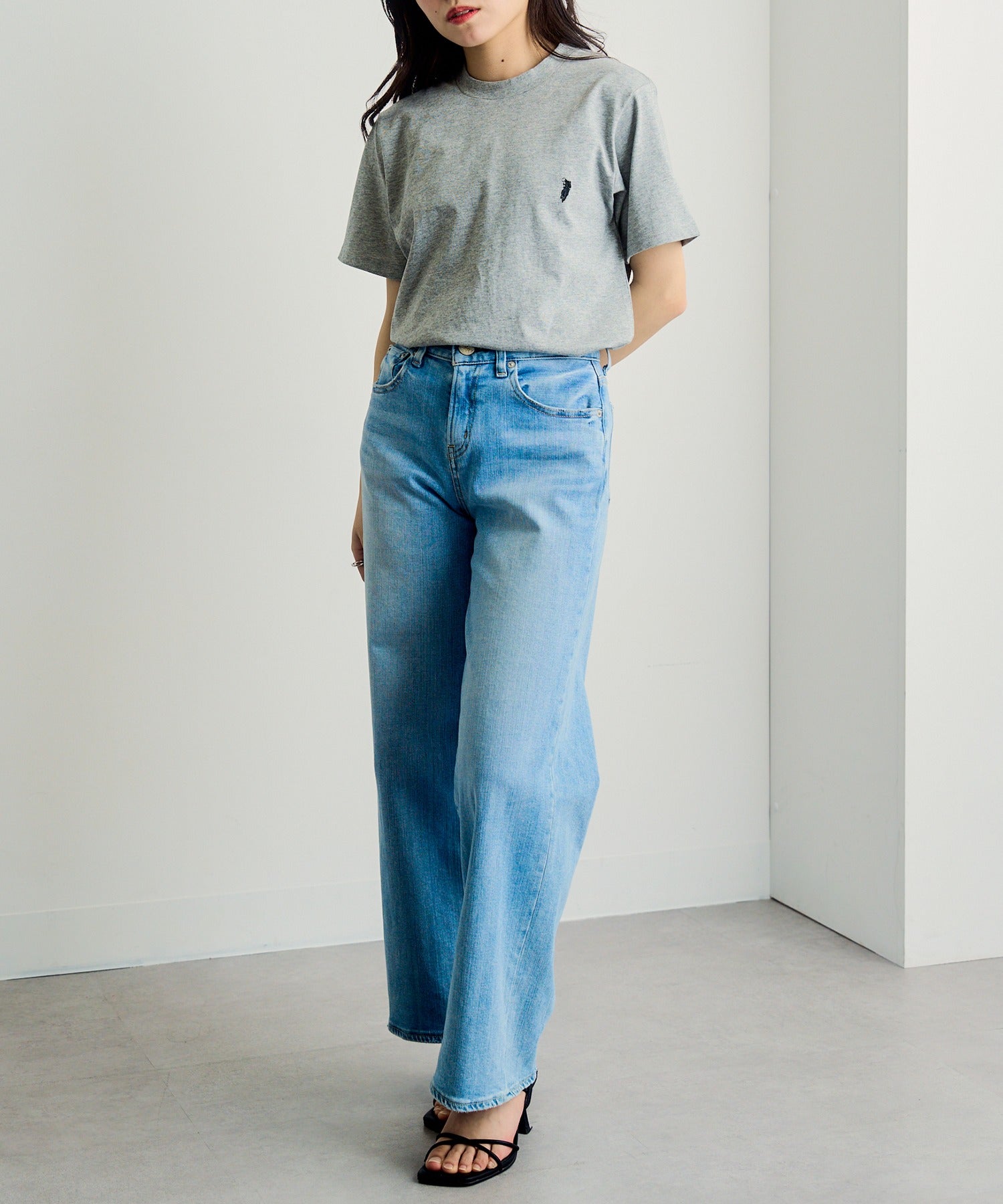 ウエスタンポロテキサス WESTERN POLO TEXAS 別注ワッペン半袖Tシャツ （グレー） グレー