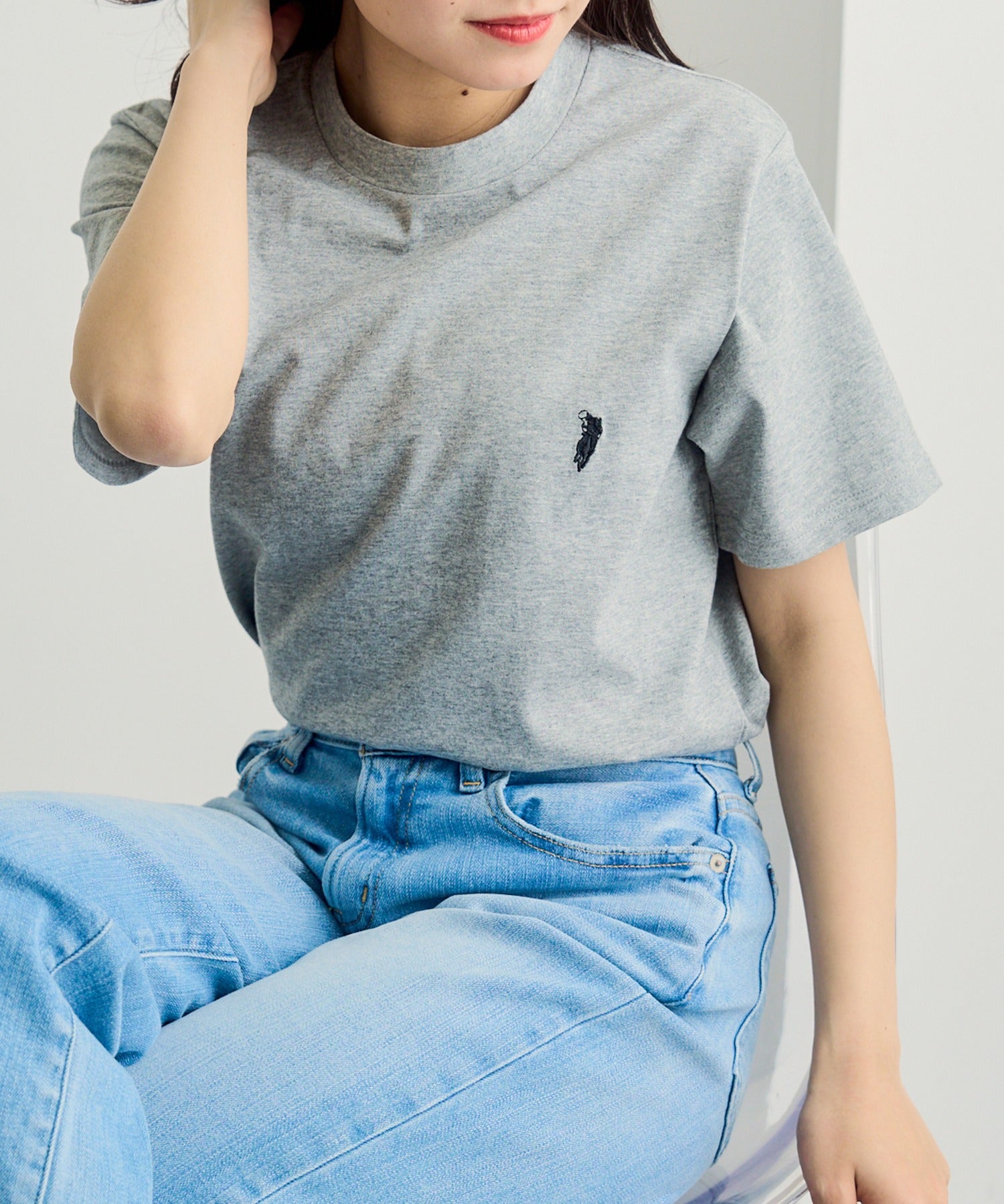 ウエスタンポロテキサス WESTERN POLO TEXAS 別注ワッペン半袖Tシャツ （グレー） グレー