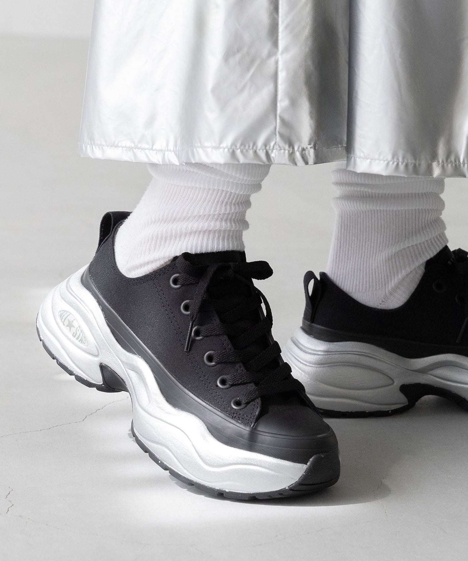 ウェレッグ セレクト welleg sellect オールスターアール ALL STAR R SURGETRAINER MT OX 厚底 スニーカー （4020ブラック／OX） 4020ブラック／OX