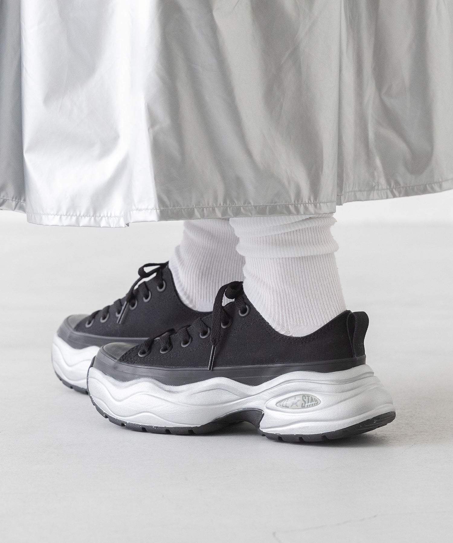 ウェレッグ セレクト welleg sellect オールスターアール ALL STAR R SURGETRAINER MT OX 厚底 スニーカー （4020ブラック／OX） 4020ブラック／OX