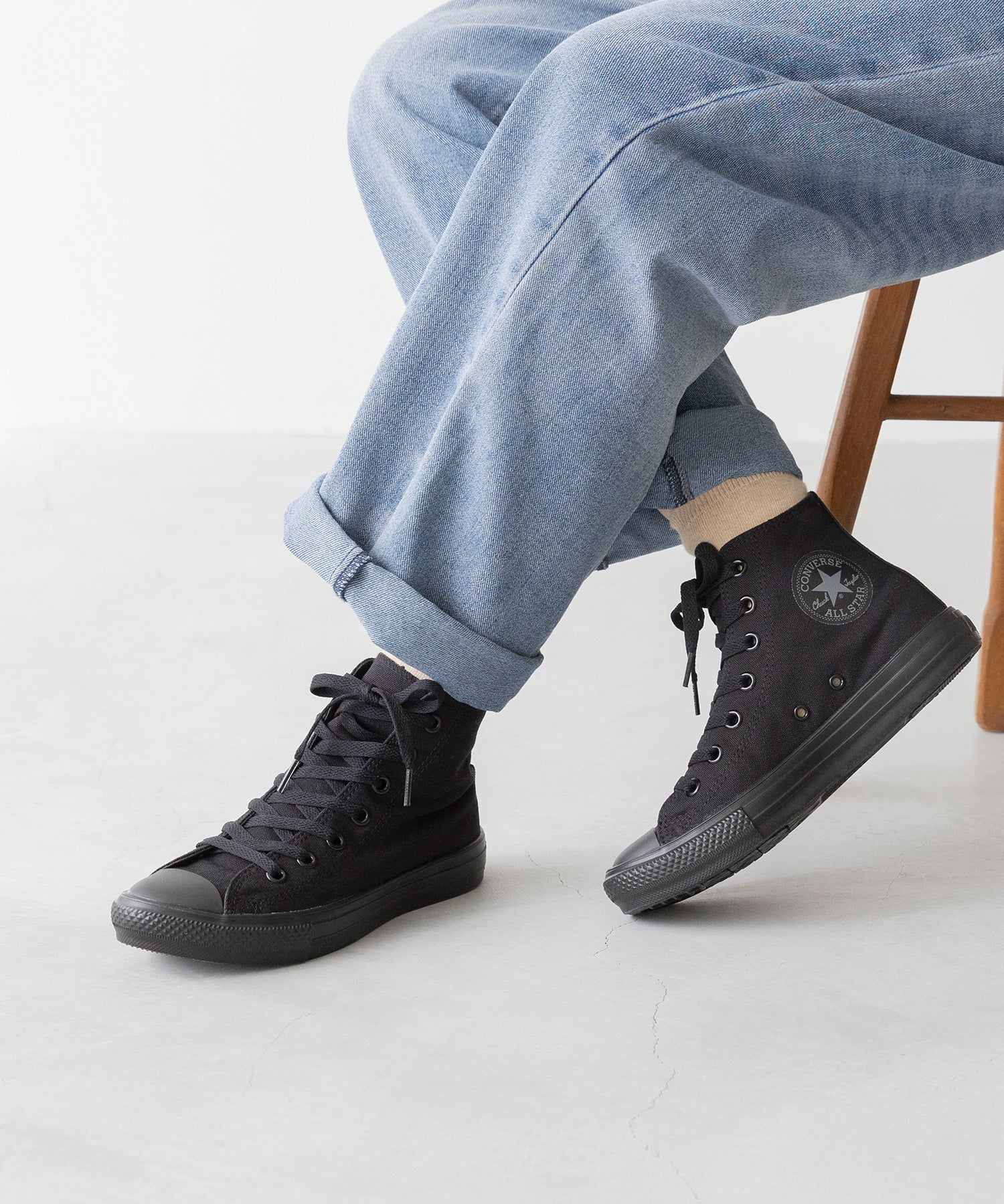 ウェレッグ セレクト welleg sellect コンバース オールスター ライト HI ALL STAR LIGHT （4219ブラックモノクローム／HI） 4219ブラックモノクローム／HI