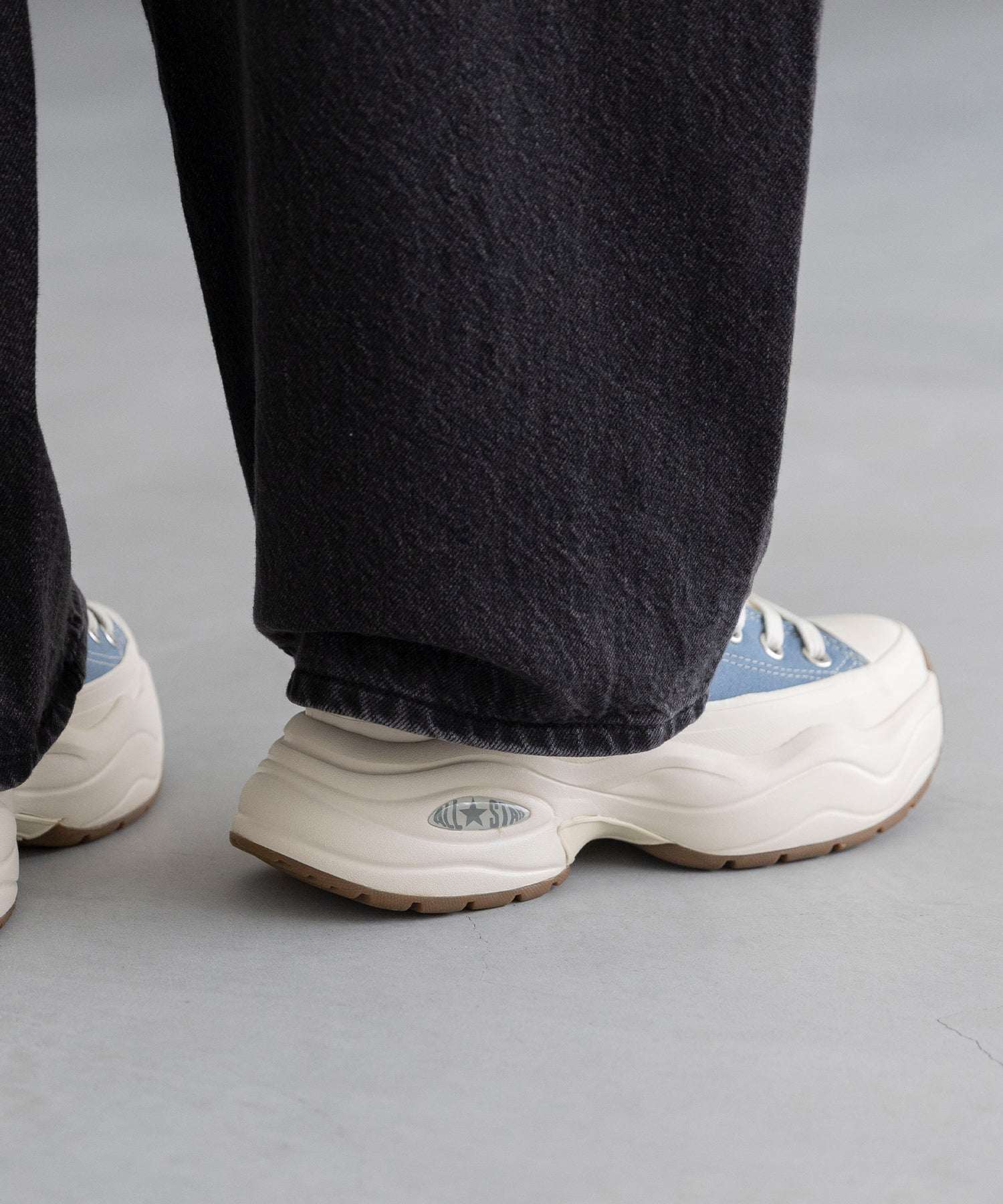 ウェレッグ セレクト welleg sellect オールスター 厚底 ローカットスニーカー （4072ストーンブルー／OX） 4072ストーンブルー／OX