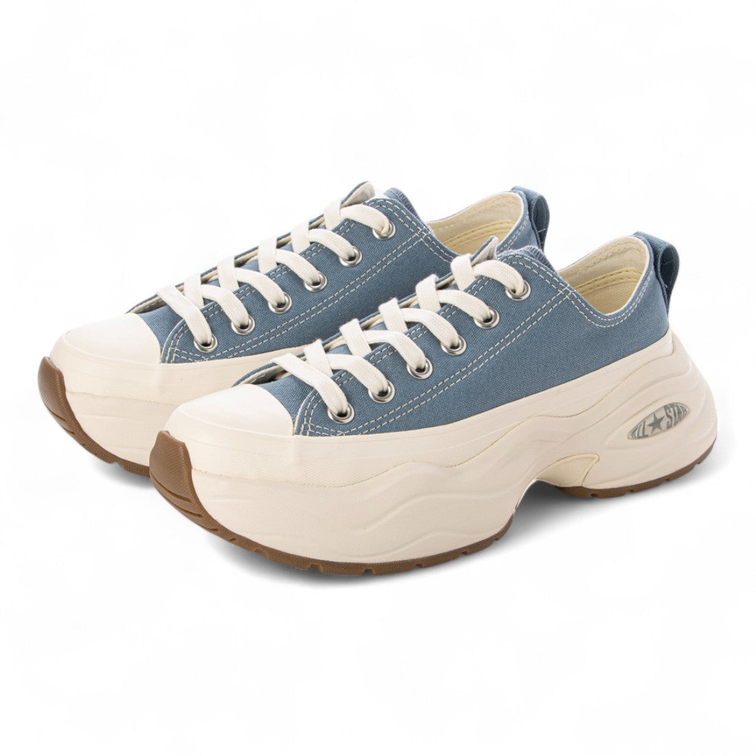 ウェレッグ セレクト welleg sellect オールスター 厚底 ローカットスニーカー （4072ストーンブルー／OX） 4072ストーンブルー／OX