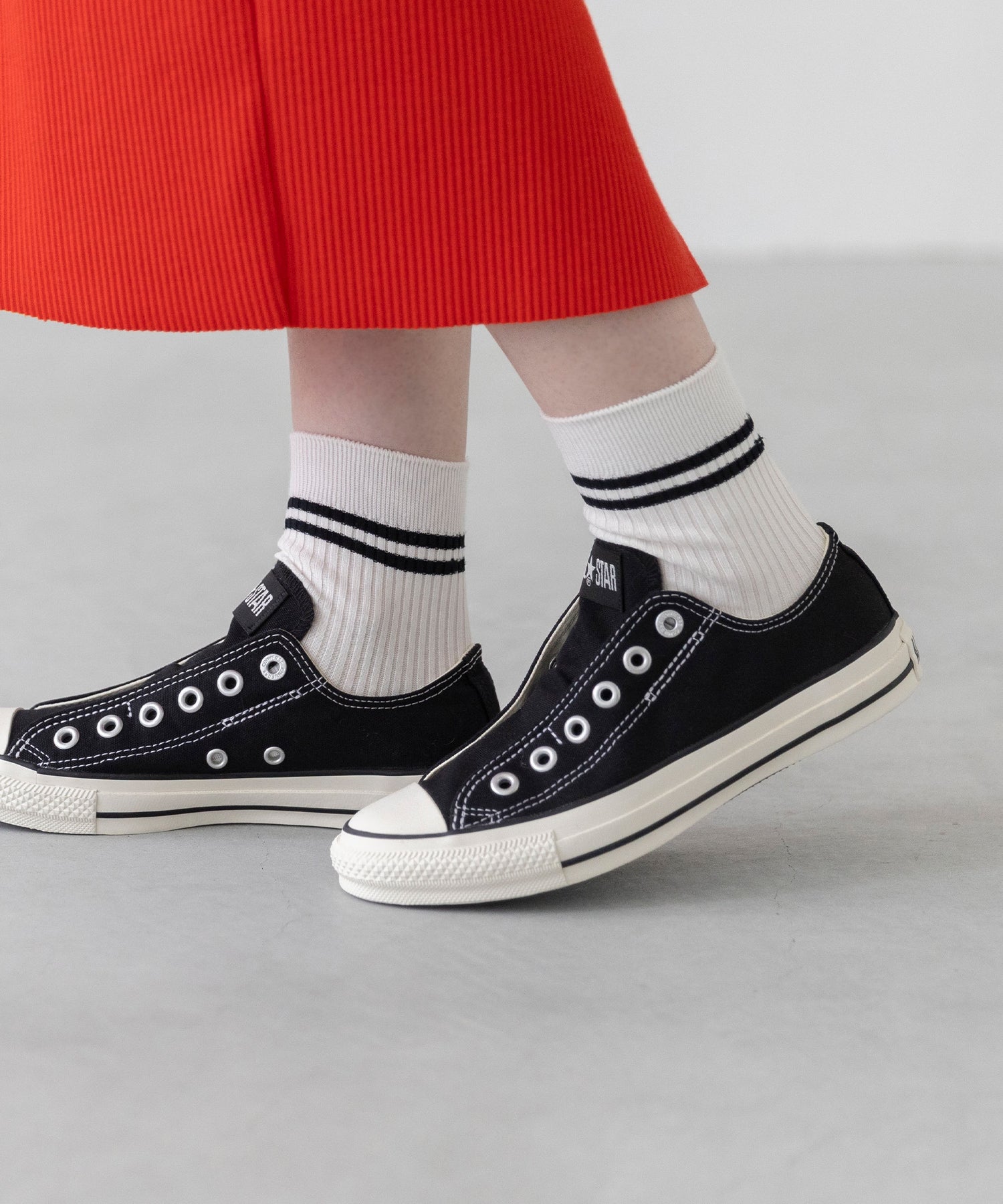 ウェレッグ セレクト welleg sellect CONVERSE コンバース ALL STAR SLIP FE OX オールスター スニーカー （4020ブラック／OX） 4020ブラック／OX