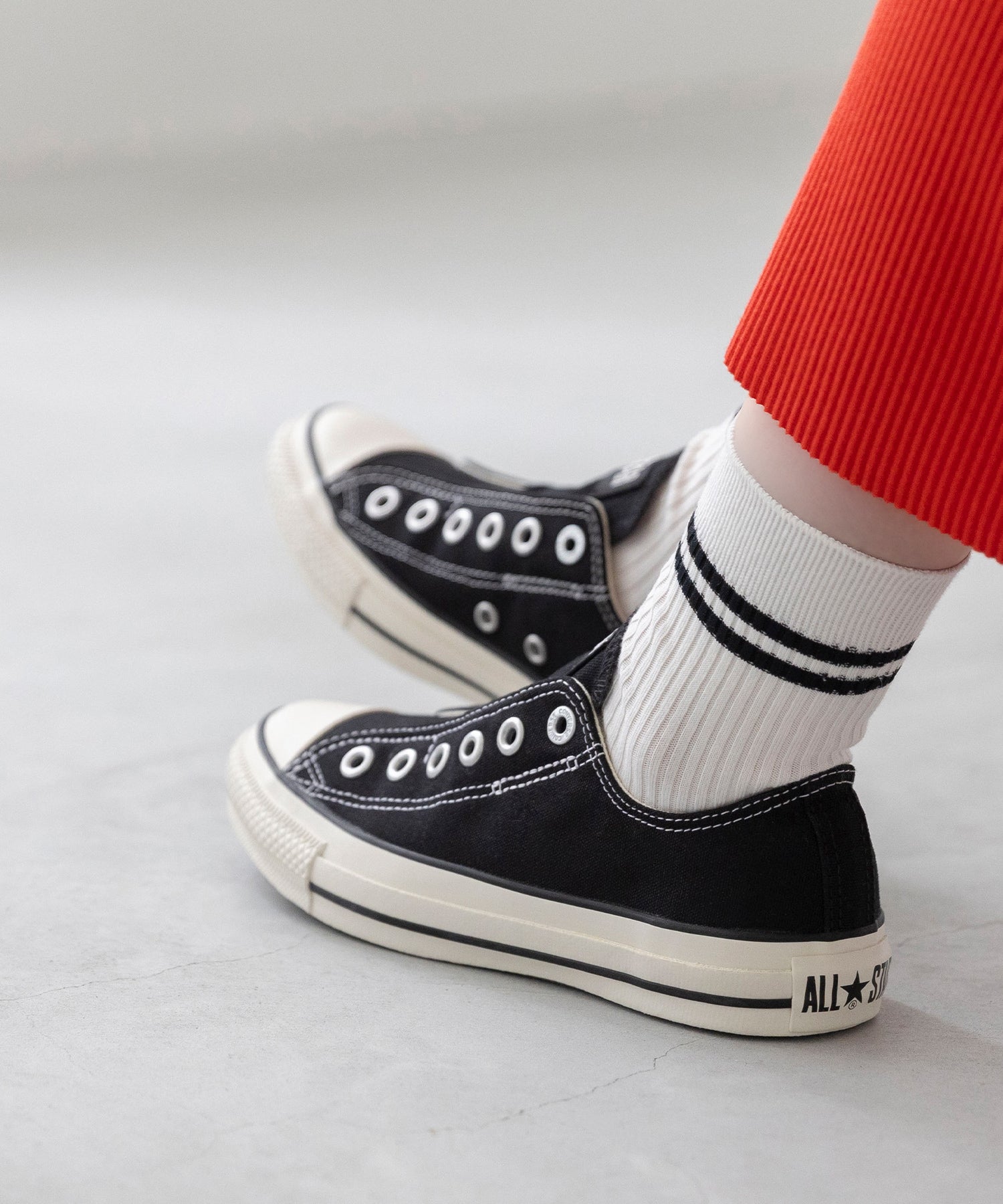 ウェレッグ セレクト welleg sellect CONVERSE コンバース ALL STAR SLIP FE OX オールスター スニーカー （4020ブラック／OX） 4020ブラック／OX