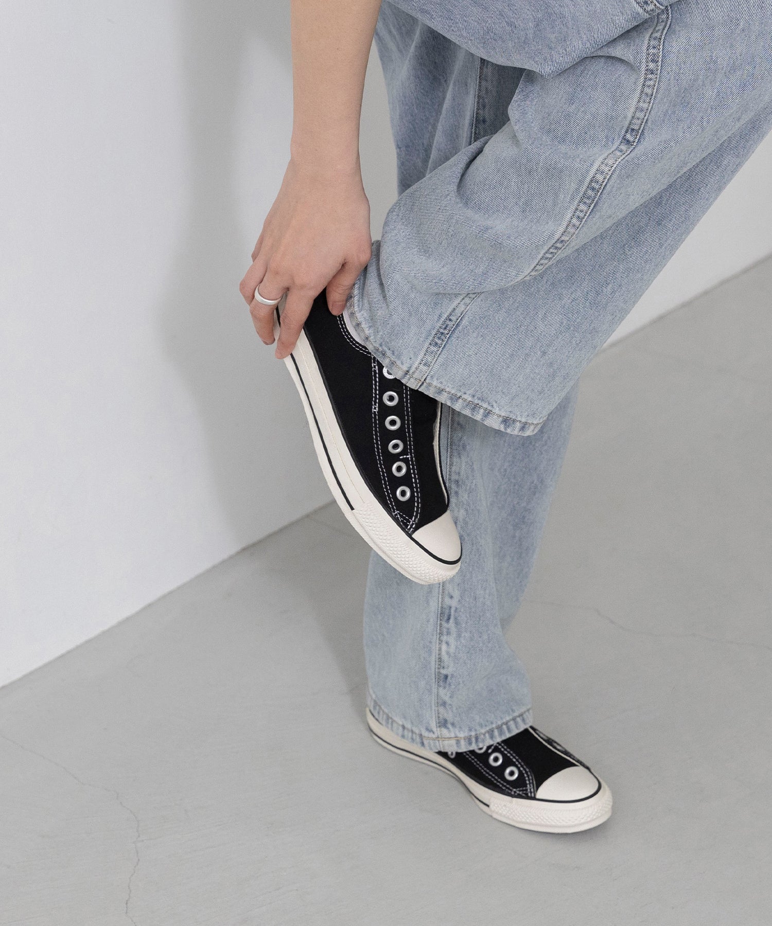 ウェレッグ セレクト welleg sellect CONVERSE コンバース ALL STAR SLIP FE OX オールスター スニーカー （4020ブラック／OX） 4020ブラック／OX