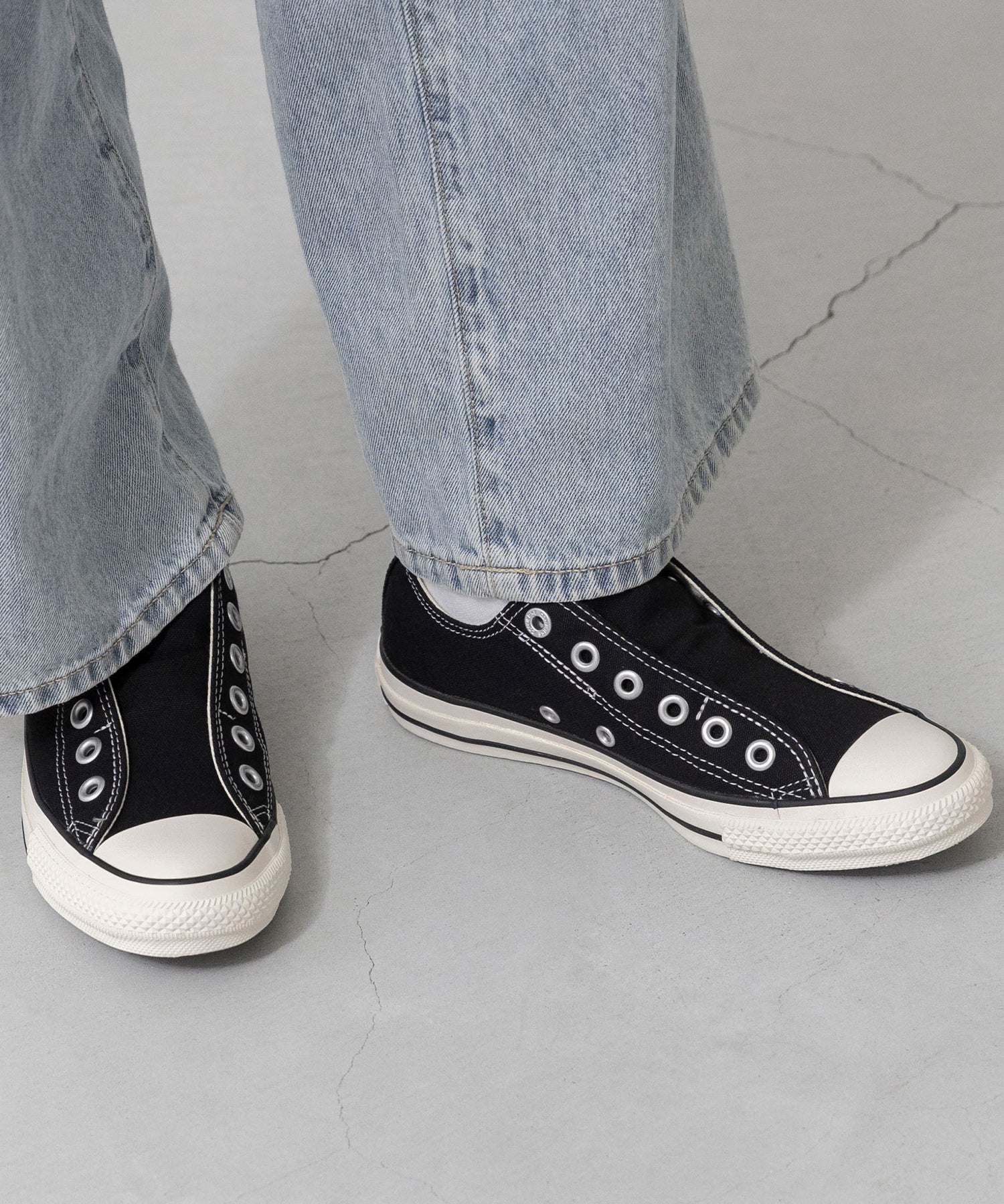 ウェレッグ セレクト welleg sellect CONVERSE コンバース ALL STAR SLIP FE OX オールスター スニーカー （4020ブラック／OX） 4020ブラック／OX