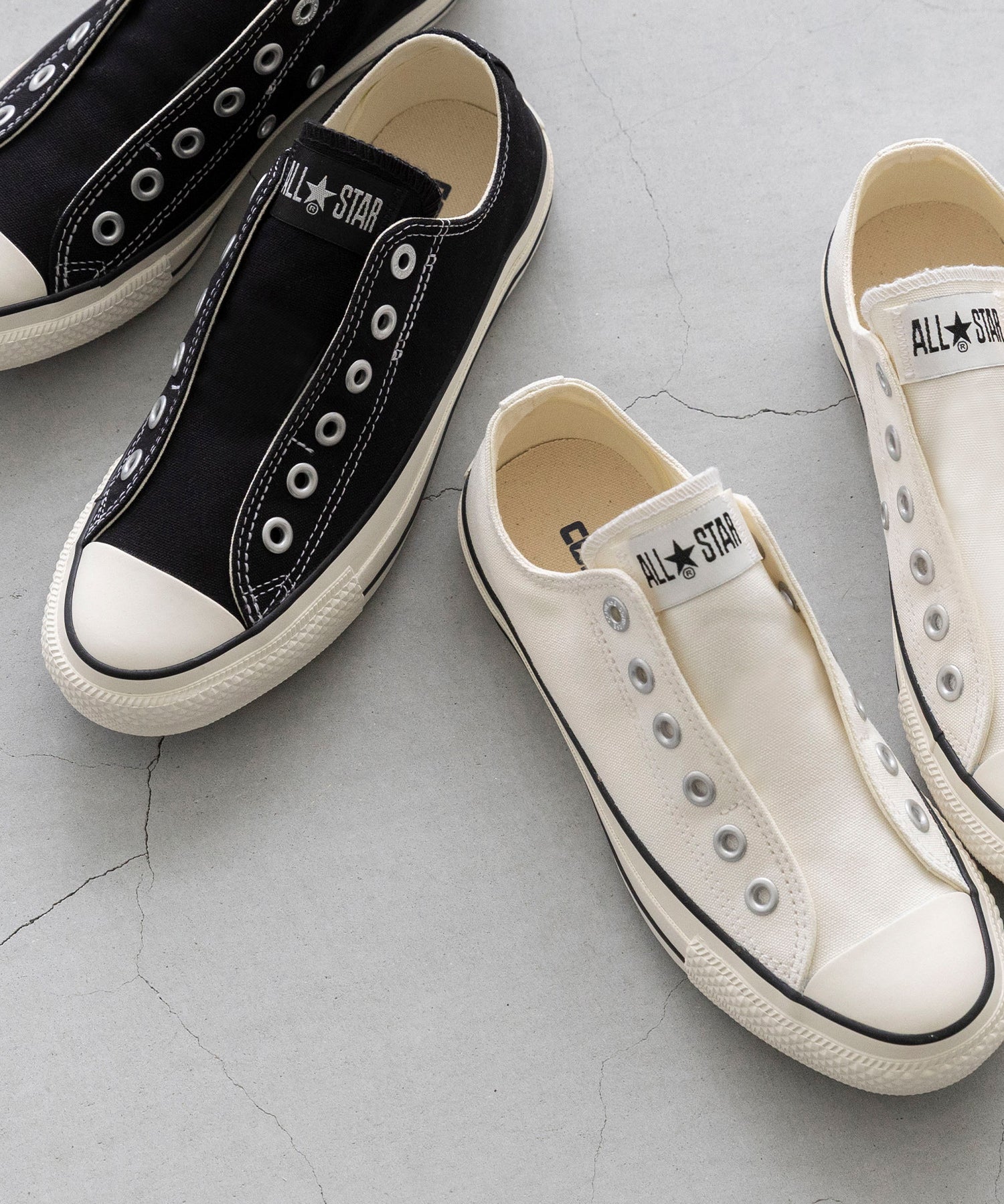 ウェレッグ セレクト welleg sellect CONVERSE コンバース ALL STAR SLIP FE OX オールスター スニーカー （4020ブラック／OX） 4020ブラック／OX