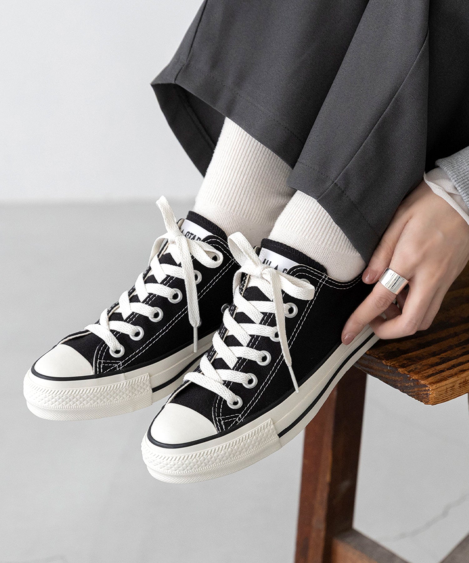 ウェレッグ セレクト welleg sellect CONVERSE コンバース ALL STAR R オールスター アール スニーカー （4020ブラックOX） 4020ブラックOX