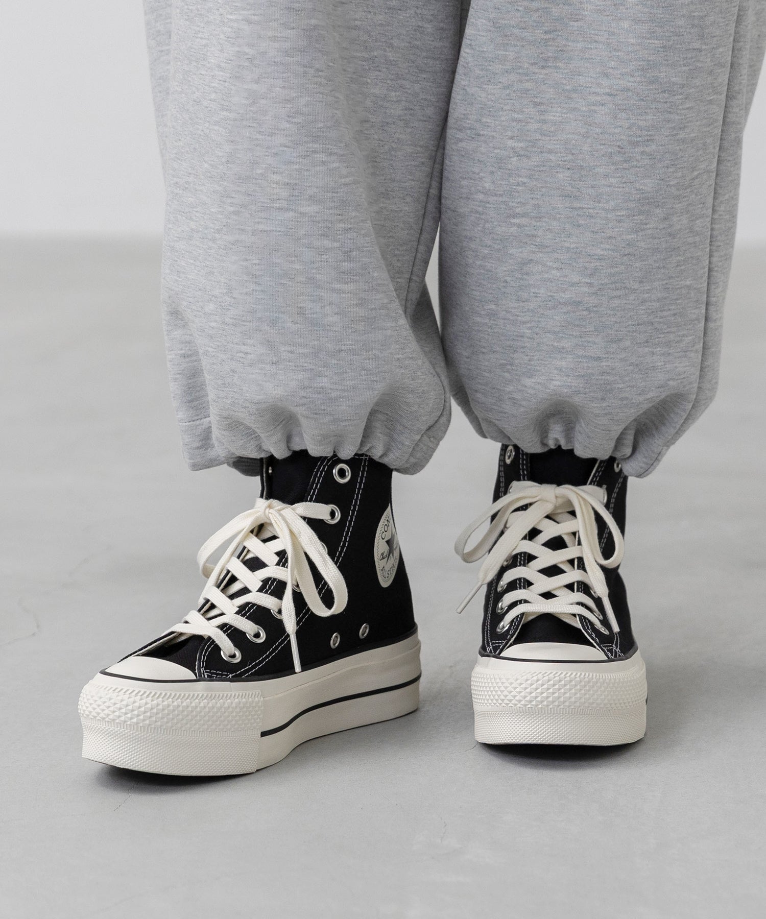 ウェレッグ セレクト welleg sellect CONVERSE コンバース ALL STAR LIFTED HI オールスター リフテッド ハイカット 厚底 スニーカー （4020ブラックHI） 4020ブラックHI