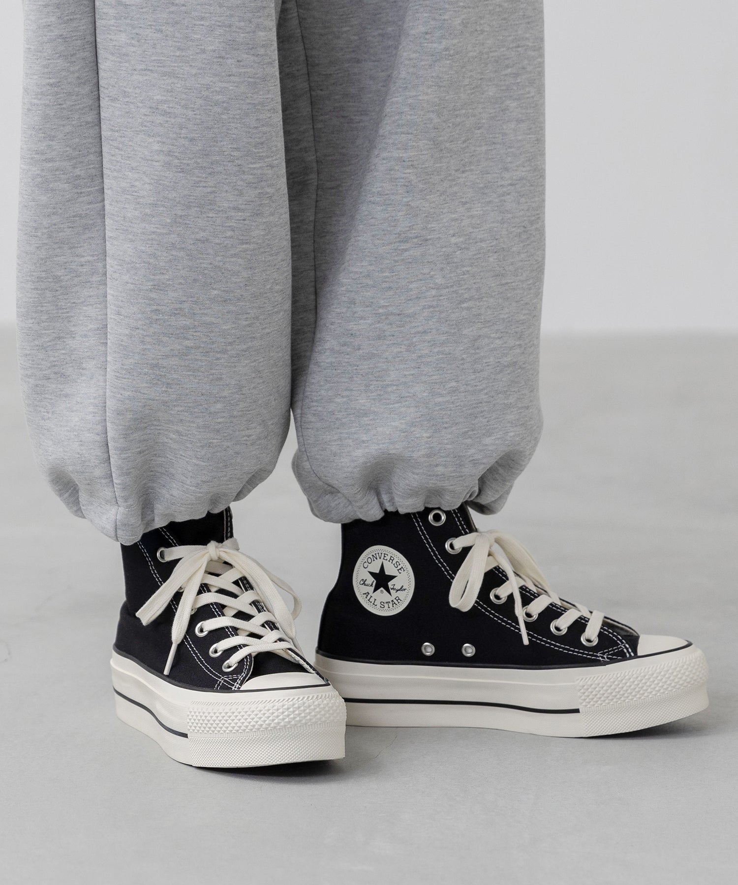 ウェレッグ セレクト welleg sellect CONVERSE コンバース ALL STAR LIFTED HI オールスター リフテッド ハイカット 厚底 スニーカー （4020ブラックHI） 4020ブラックHI