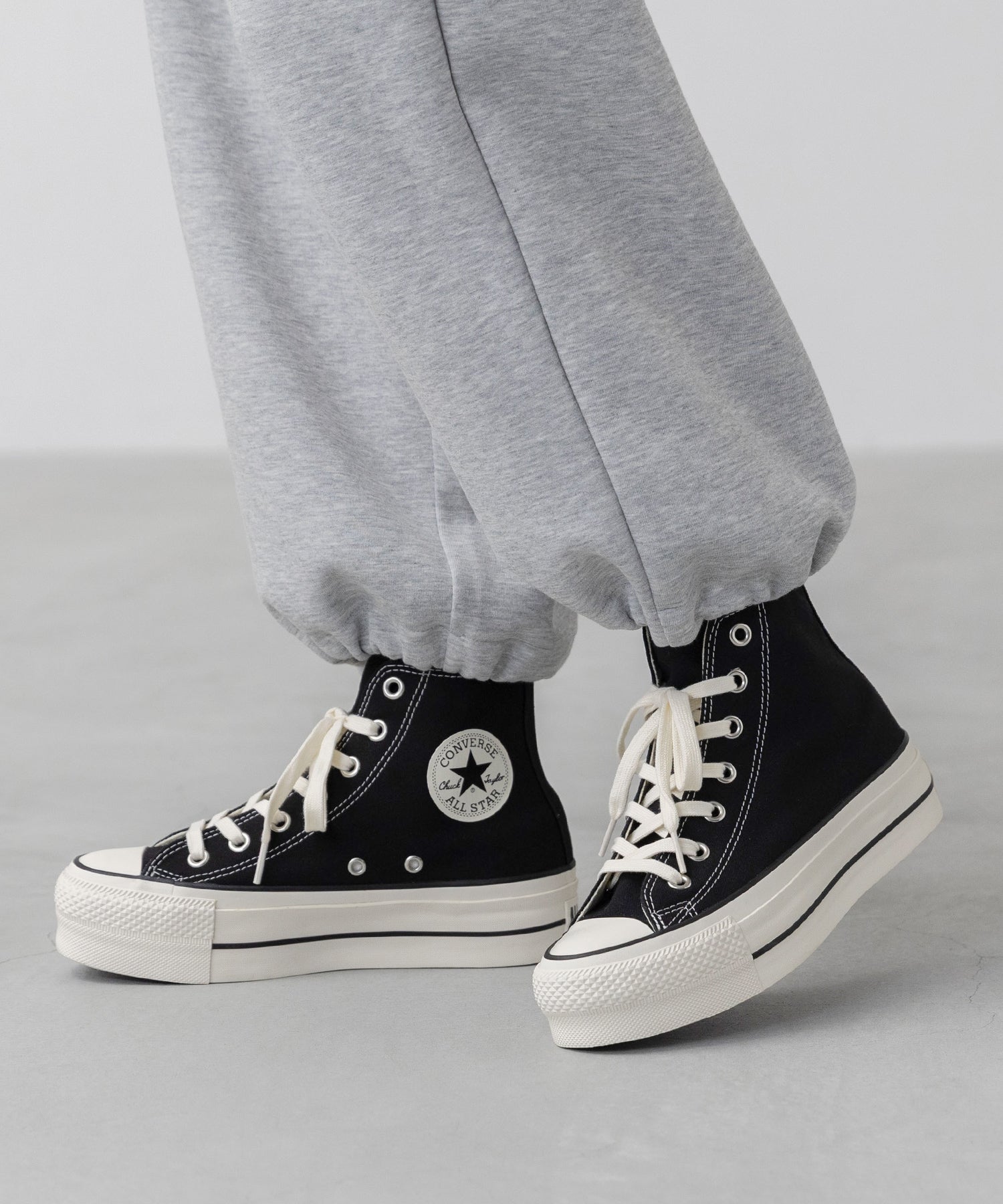 ウェレッグ セレクト welleg sellect CONVERSE コンバース ALL STAR LIFTED HI オールスター リフテッド ハイカット 厚底 スニーカー （4020ブラックHI） 4020ブラックHI