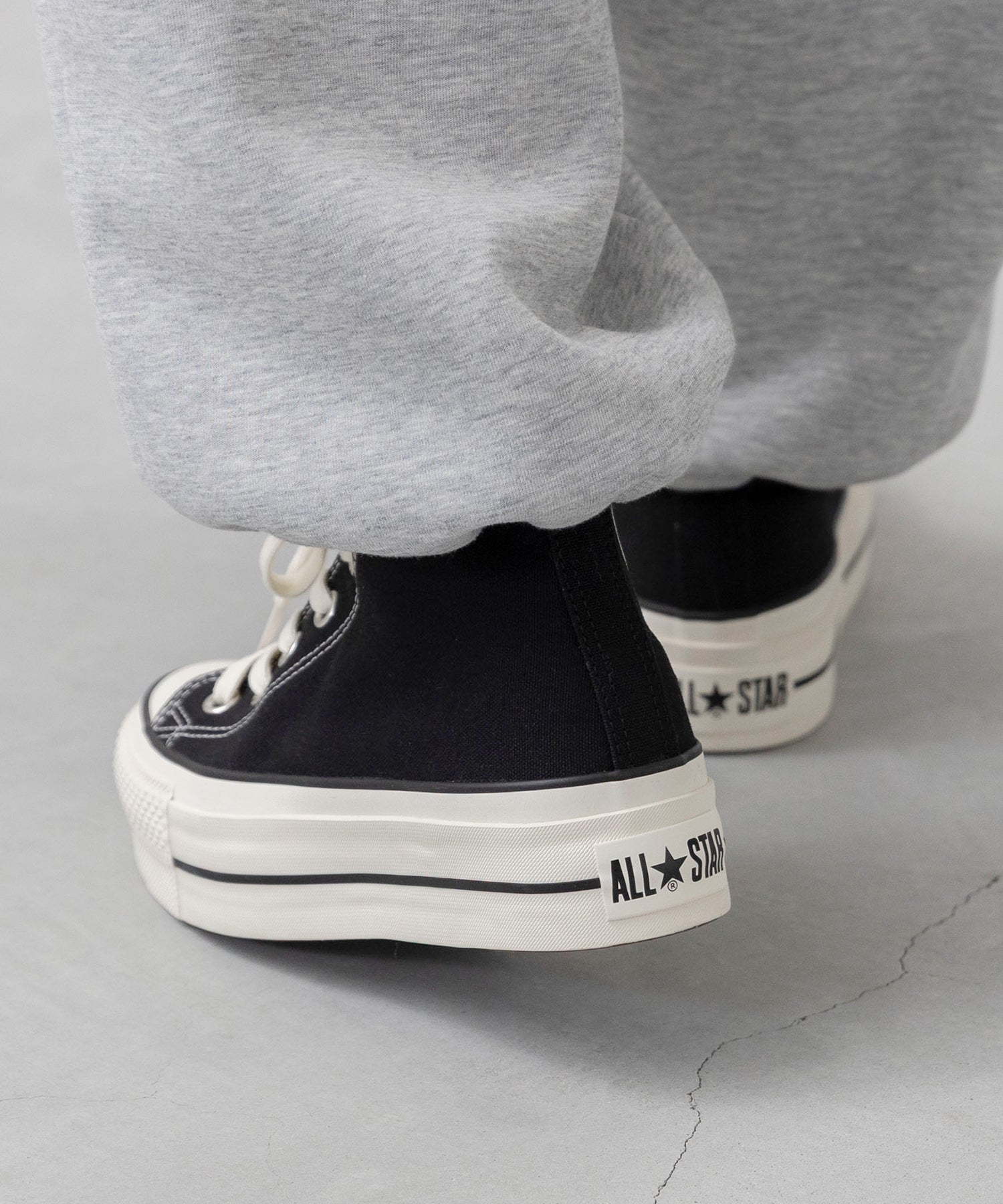 ウェレッグ セレクト welleg sellect CONVERSE コンバース ALL STAR LIFTED HI オールスター リフテッド ハイカット 厚底 スニーカー （4020ブラックHI） 4020ブラックHI