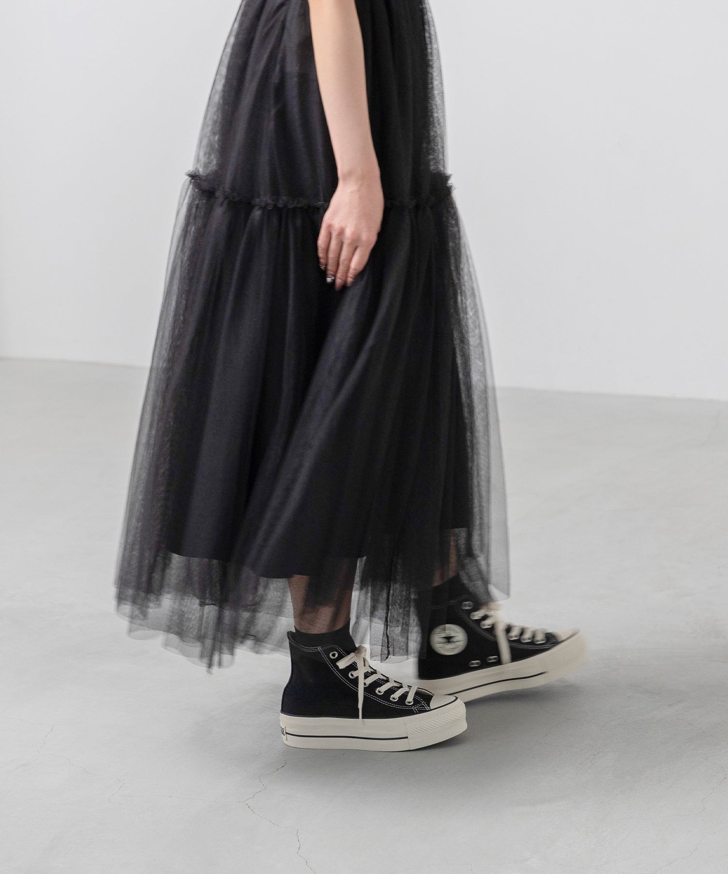 ウェレッグ セレクト welleg sellect CONVERSE コンバース ALL STAR LIFTED HI オールスター リフテッド ハイカット 厚底 スニーカー （4020ブラックHI） 4020ブラックHI