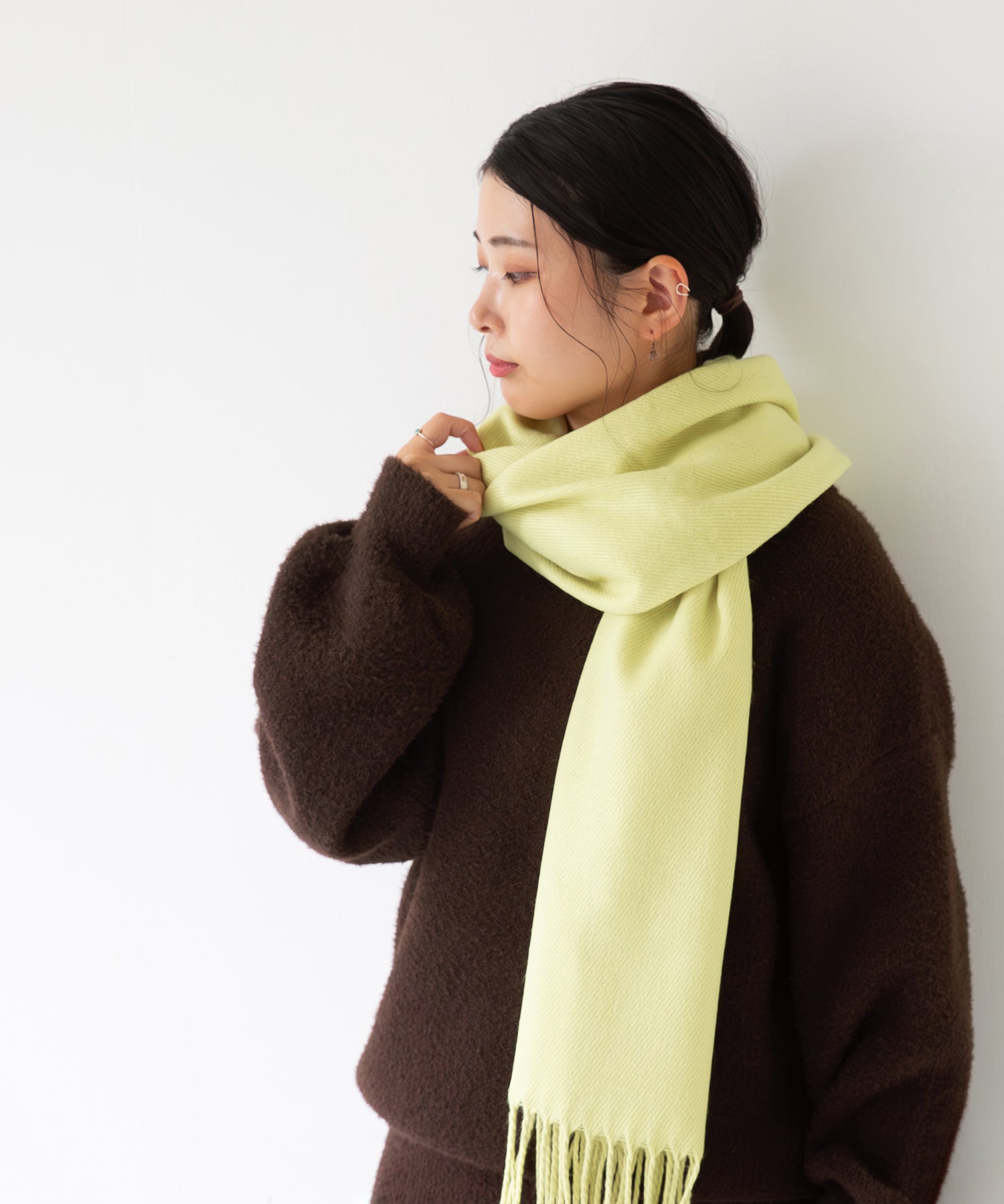 ウェレッグ セレクト welleg sellect ふわとろ大判ストール,レモン