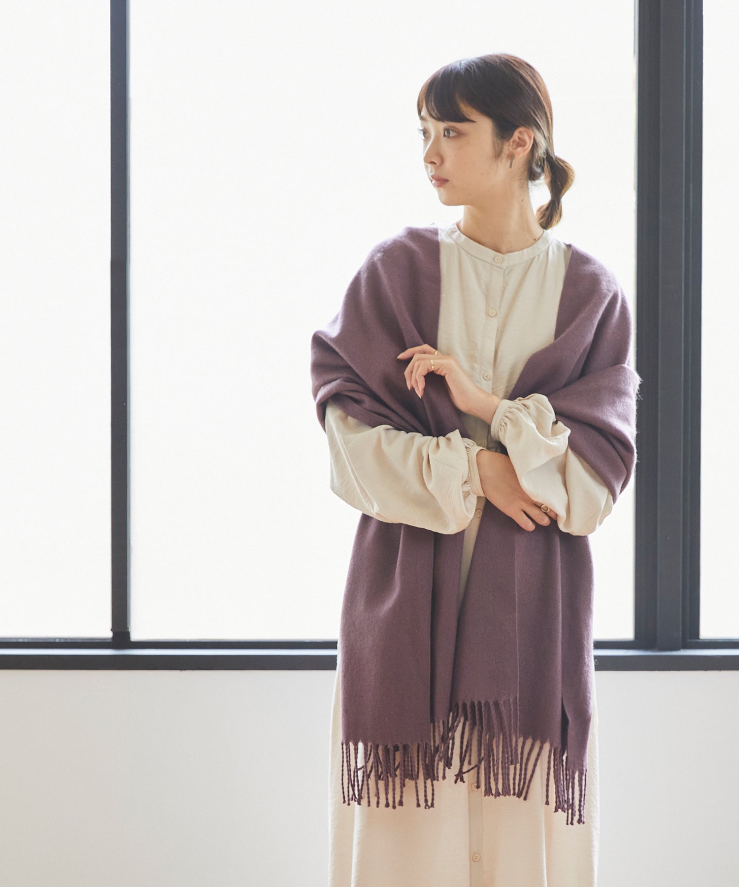 ウェレッグ セレクト welleg sellect ふわとろ大判ストール,パープル