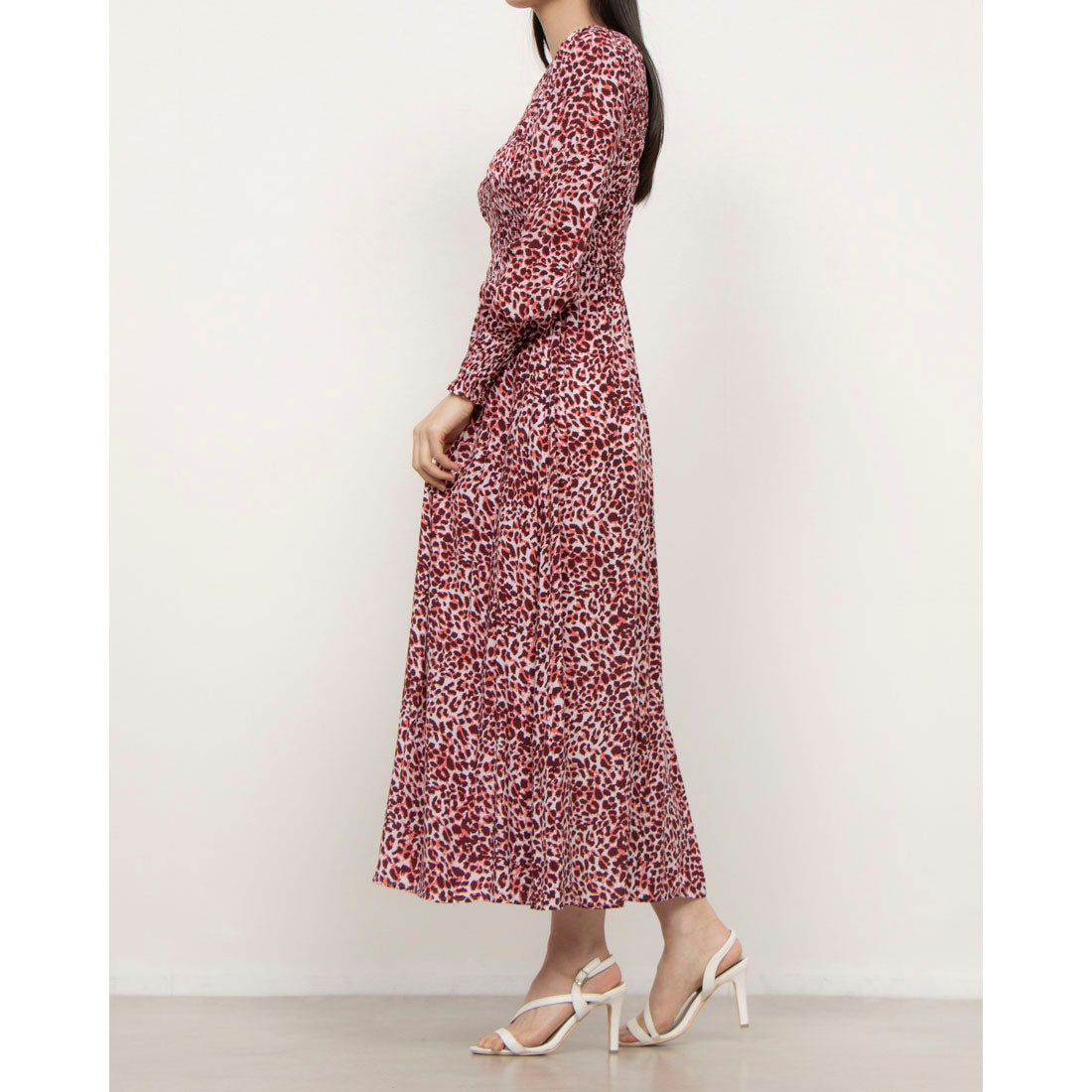 ウィッスルズ WHISTLES Abstract Cheetah Print Dress （Pink/Multi） Pink/Multi
