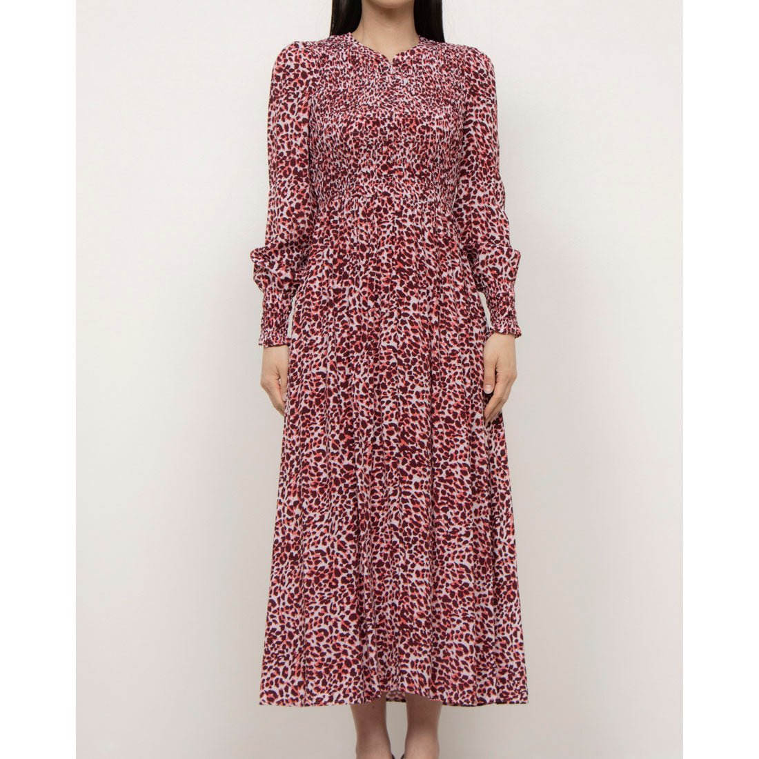 ウィッスルズ WHISTLES Abstract Cheetah Print Dress （Pink/Multi） Pink/Multi
