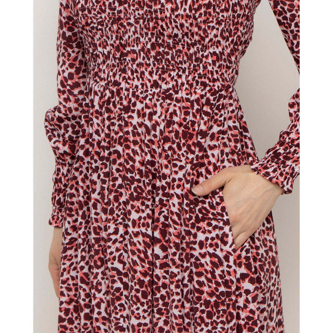 ウィッスルズ WHISTLES Abstract Cheetah Print Dress （Pink/Multi） Pink/Multi