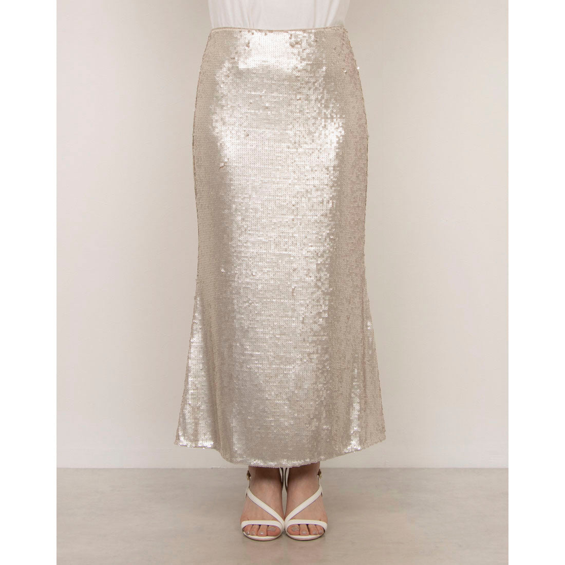 ウィッスルズ WHISTLES Sequin Midi Dress （Silver） Silver