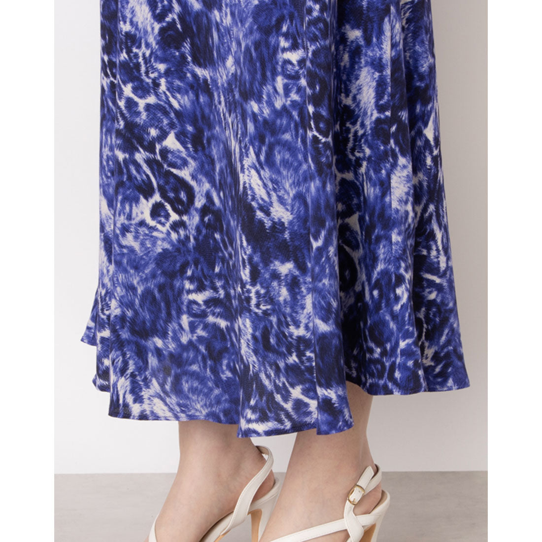 ウィッスルズ WHISTLES Glossy Leopard Bias Skirt （Purple/Multi） Purple/Multi