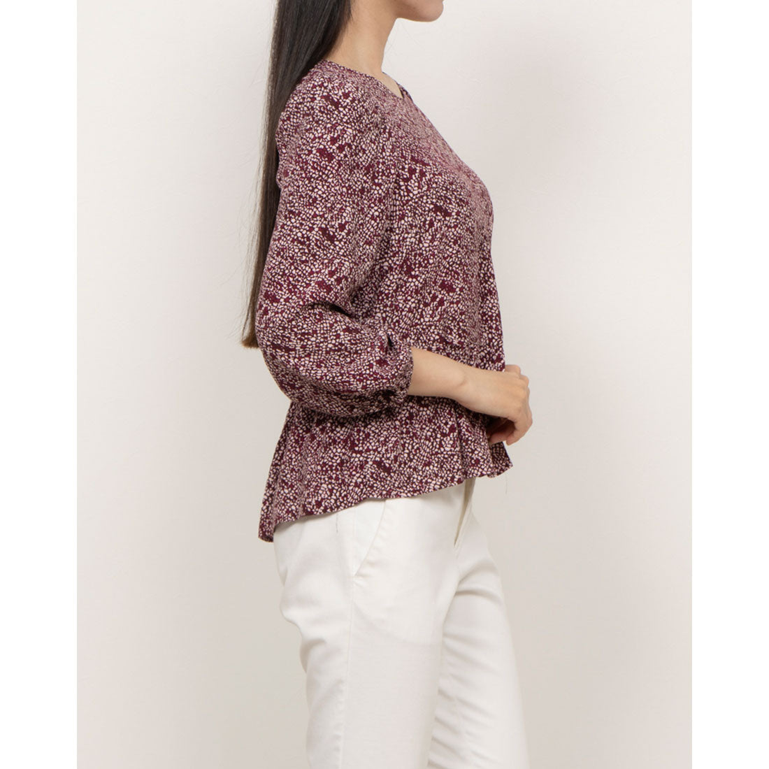 ウィッスルズ WHISTLES Rough Weave Cut Out Peplum Top （Pink/Multi） Pink/Multi