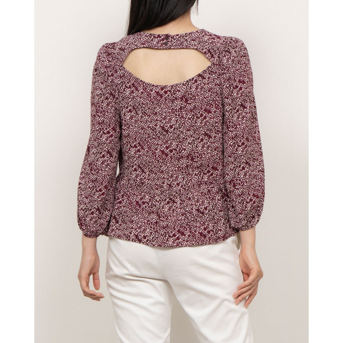 ウィッスルズ WHISTLES Rough Weave Cut Out Peplum Top （Pink/Multi） Pink/Multi