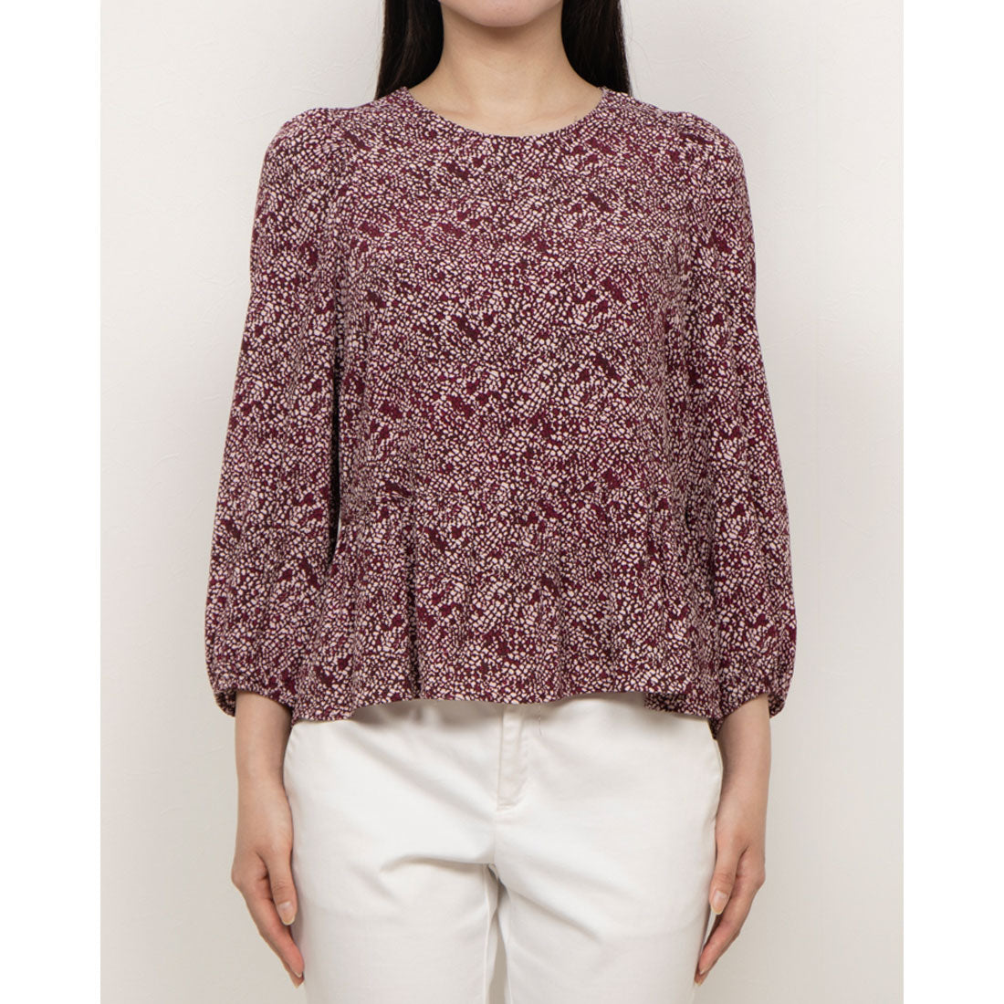 ウィッスルズ WHISTLES Rough Weave Cut Out Peplum Top （Pink/Multi） Pink/Multi
