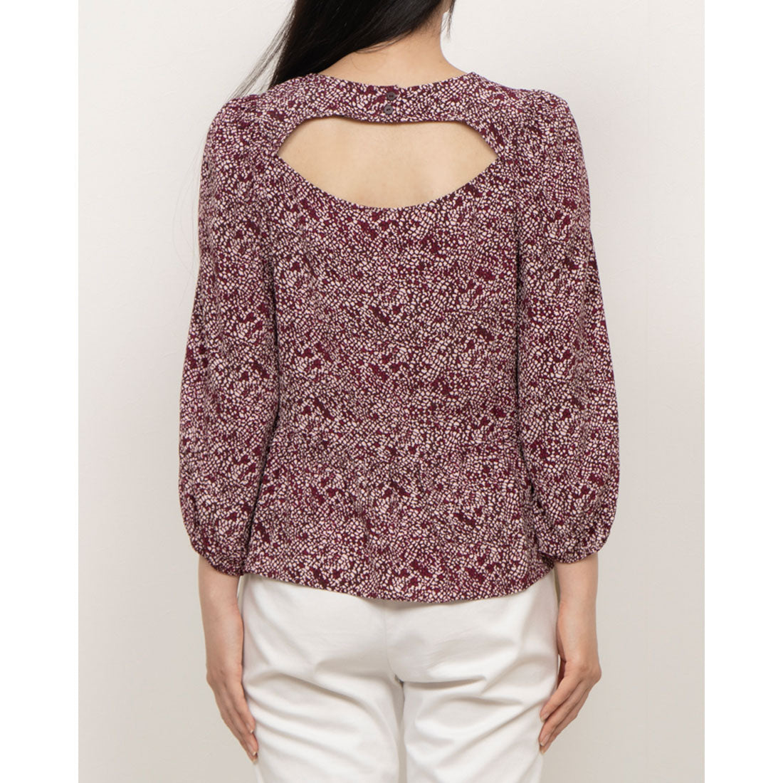 ウィッスルズ WHISTLES Rough Weave Cut Out Peplum Top （Pink/Multi） Pink/Multi