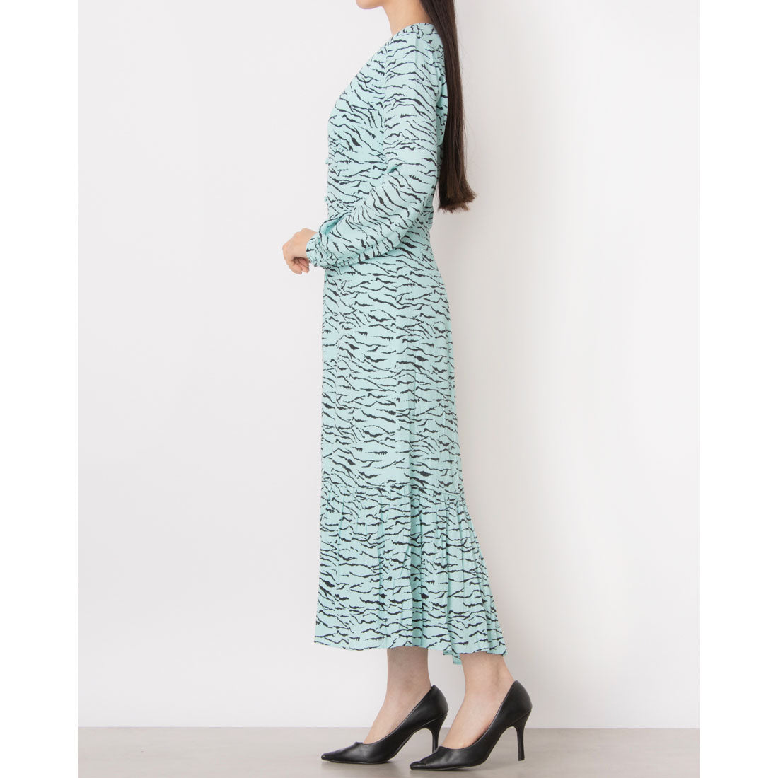 ウィッスルズ WHISTLES Inez Abstract Tiger Midi Dress （Multi） Multi