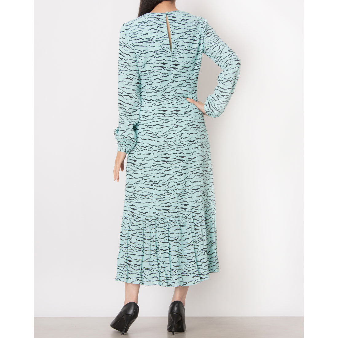 ウィッスルズ WHISTLES Inez Abstract Tiger Midi Dress （Multi） Multi